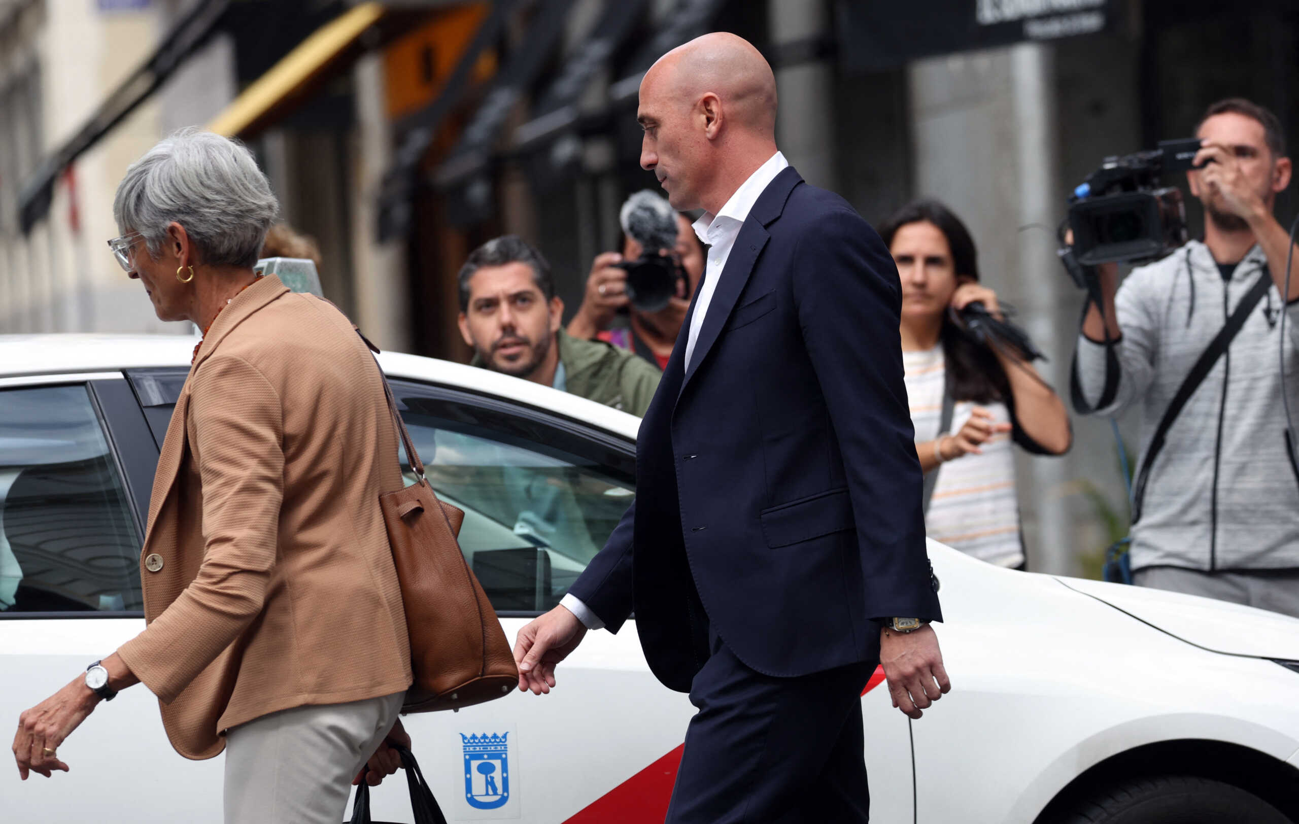 Former president of the Royal Spanish Football Federation Luis Rubiales is pictured after leaving the high court in Madrid, Spain - September 15, 2023 REUTERS