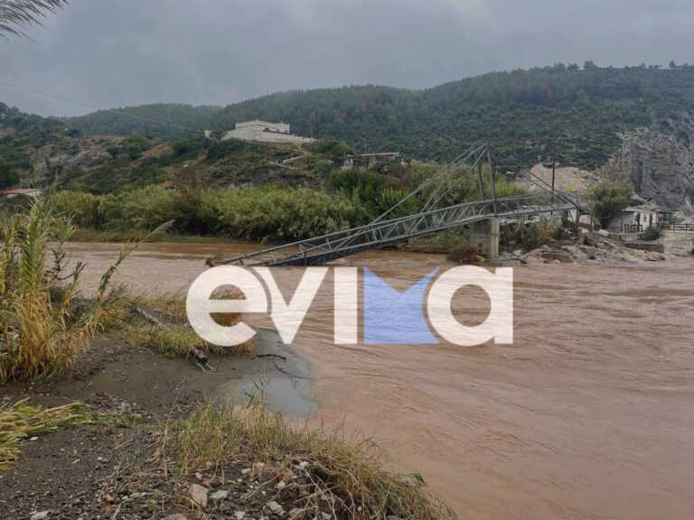Εικόνες απόλυτης καταστροφής στην Εύβοια - Έπεσε γέφυρα και κόπηκε ο δρόμος για το λιμάνι στο Μαντούδι