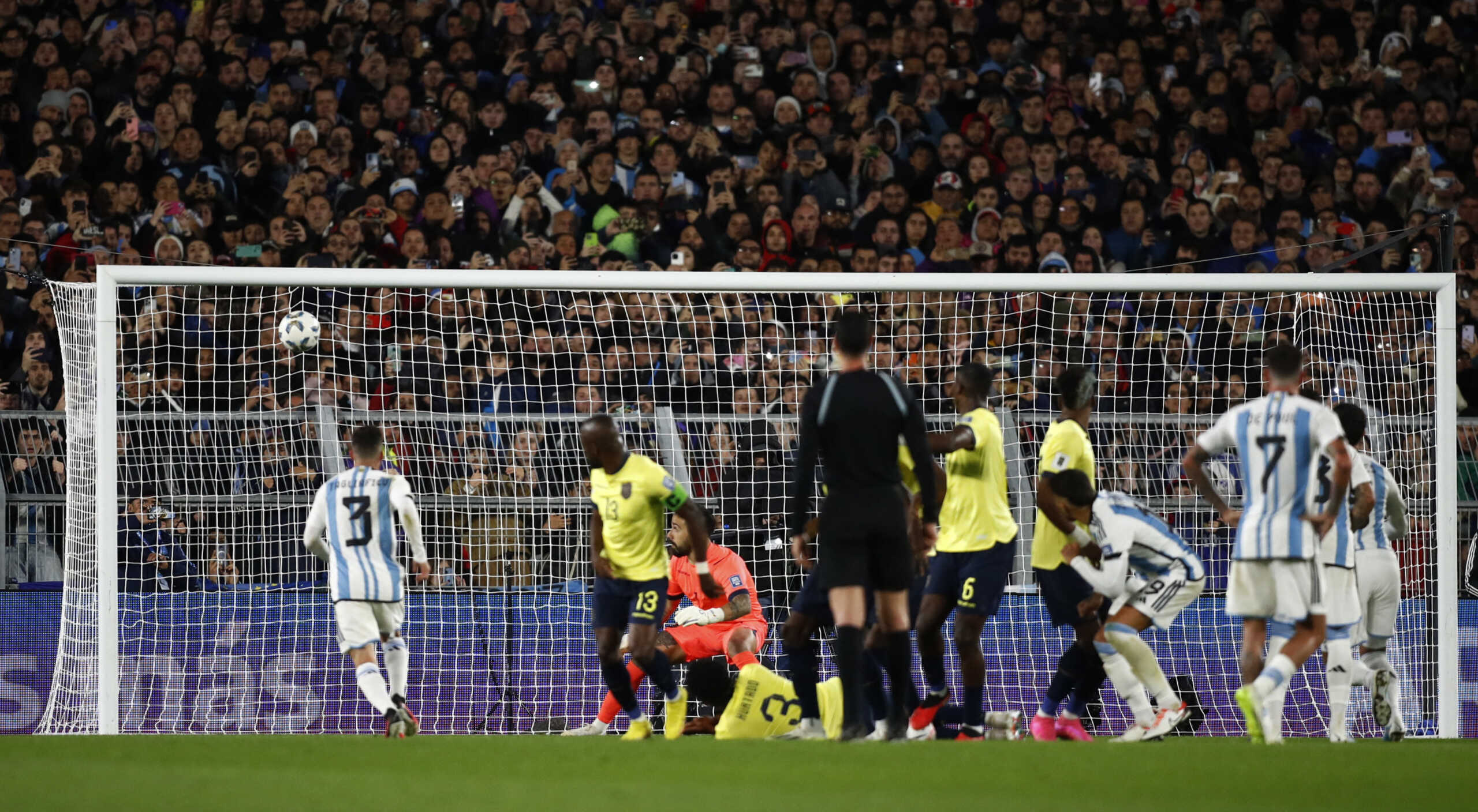 Soccer Football - World Cup - South American Qualifiers - Argentina v Ecuador - Estadio Mas Monumental, Buenos Aires, Argentina - September 7, 2023 Argentina's Lionel Messi scores their first goal REUTERS