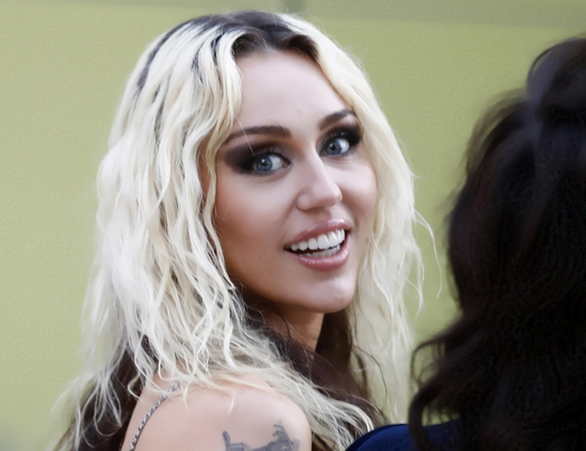 epa10512853 US singer Miley Cyrus attends the Versace FW23 Show at Pacific Design Center in West Hollywood, California, USA, 09 March 2023.  EPA