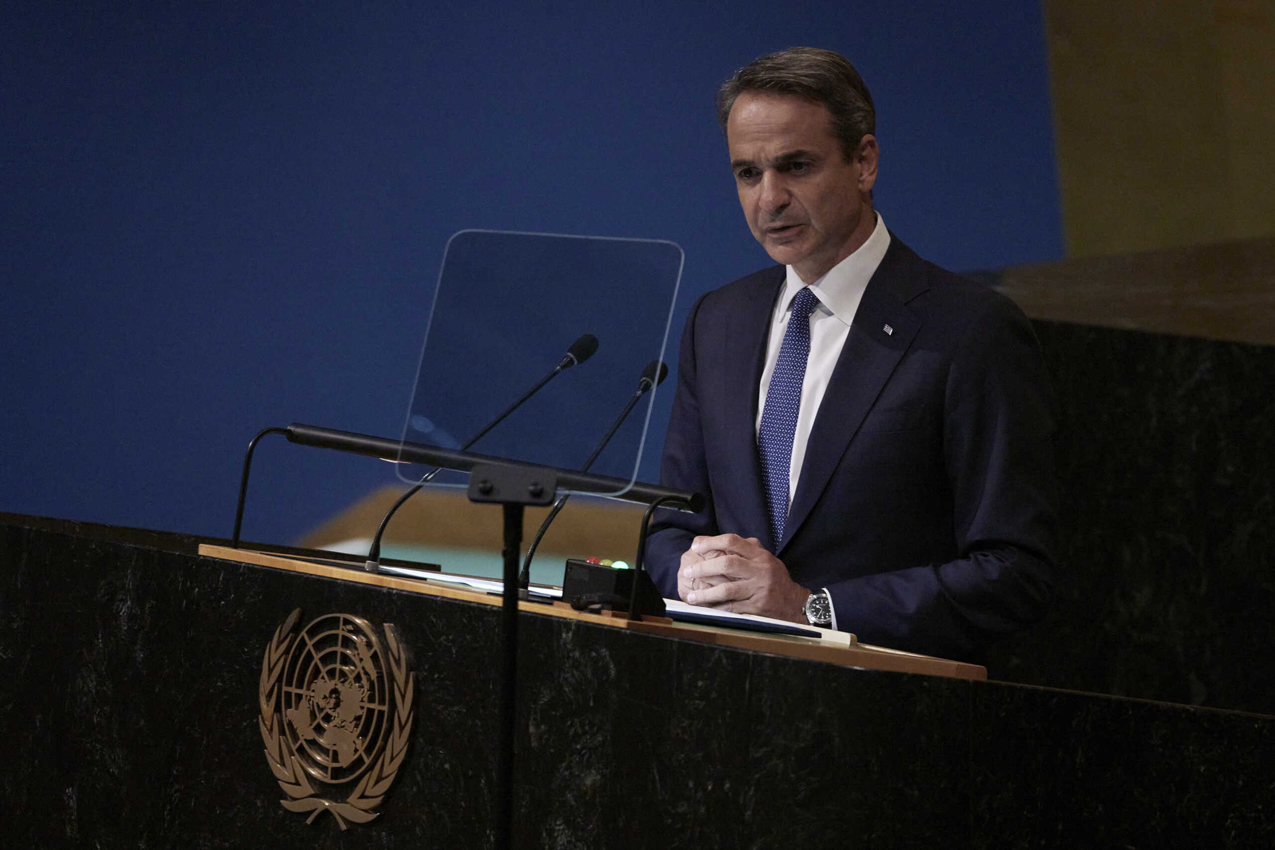Μητσοτάκης σε ΟΗΕ: Προτεραιότητα η επίλυση του Κυπριακού – Το «καρφί» στην Τουρκία για τους μετανάστες και η κλιματική κρίση