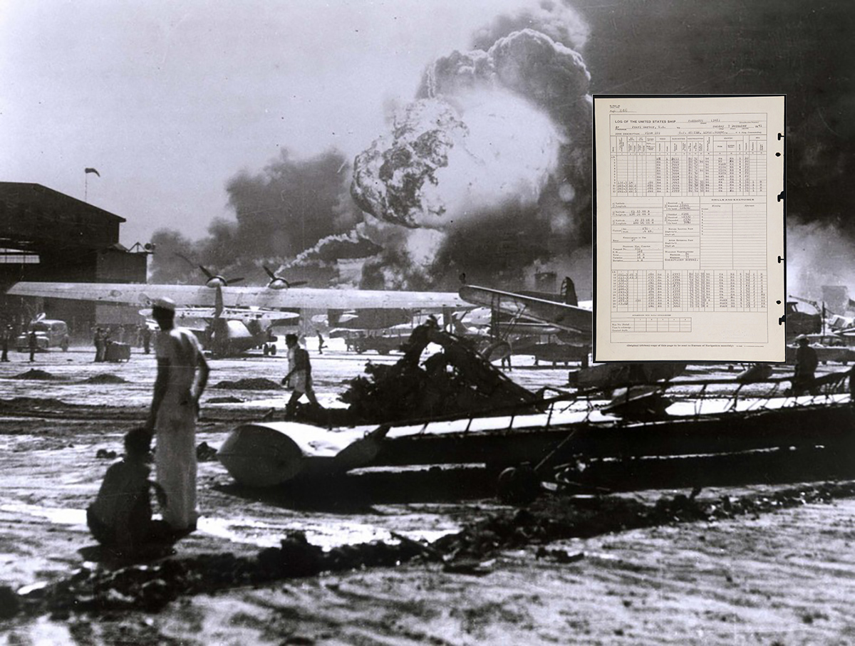 (FILES This file photo shows Pearl Harbor, Hawaii, December 07 1941, after 360 Japanese warplanes made a massive surprise attack, which ended  a long struggle on the part of isolationists forces in the US to stay out of the war. The wreckage of the Ford Island seaplane ramp is clearly visible in the image, as sailors watch the USS Shaw explode in the distance. The USS Nevada is shown center right. The US suffered a suspected terrorist attack 11 September, 2001, after hijacked planes were crashed on the twin towers at the World Trade Center in New York and the Pentagon in Washington, DC.   AFP PHOTO