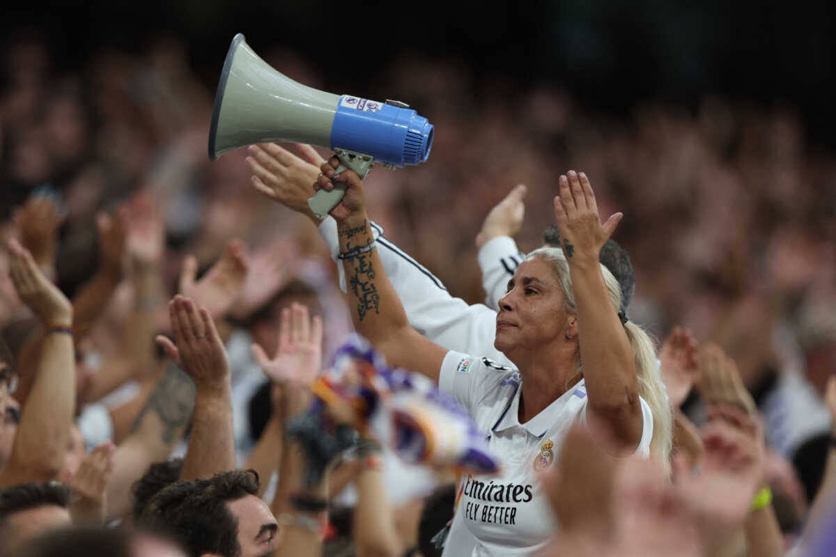 Soccer Football - LaLiga - Real Madrid v Getafe - Santiago Bernabeu, Madrid, Spain - September 2, 2023 Real Madrid fans during the match REUTERS