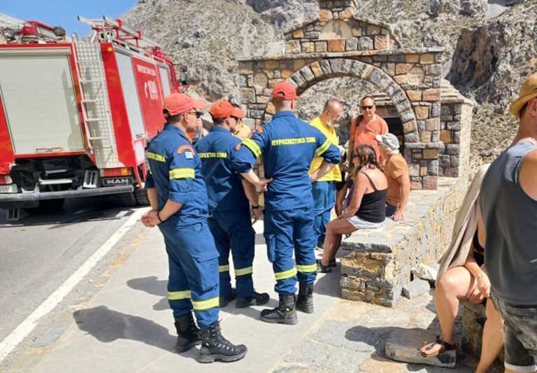 Επιχείρηση της πυροσβεστικής για τουρίστα στο Κουρταλιώτικο φαράγγι στο Ρέθυμνο
