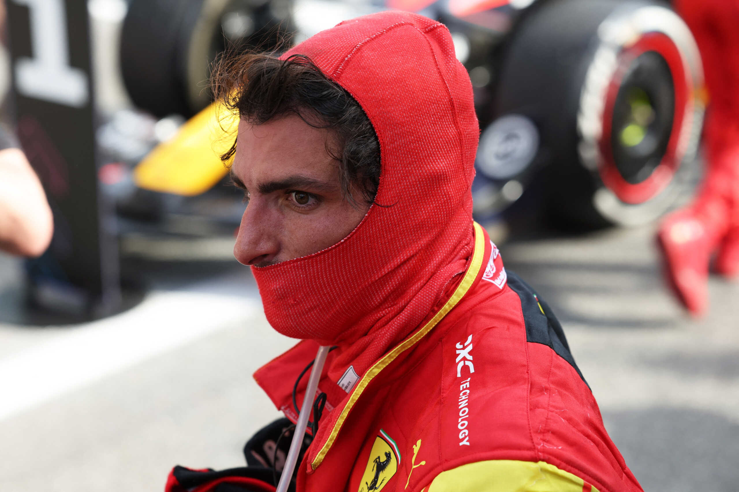 Formula One F1 - Italian Grand Prix - Autodromo Nazionale Monza, Monza, Italy - September 3, 2023 Ferrari's Carlos Sainz Jr. is seen after finishing third at the Italian Grand Prix REUTERS