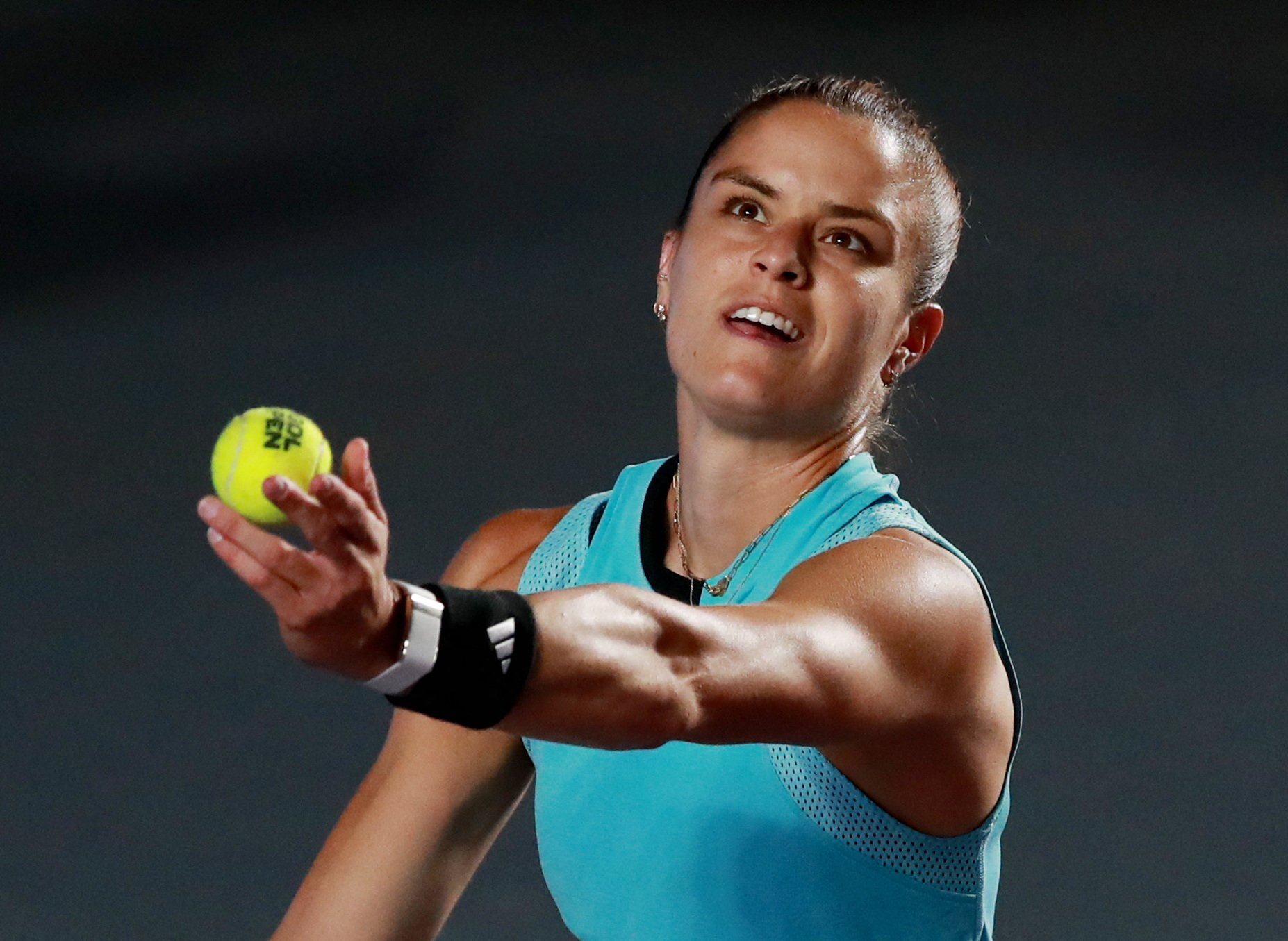 Tennis - WTA 1000 - Guadalajara Open - Panamerican Tennis Center, Guadalajara, Mexico - September 19, 2023 Greece's Maria Sakkari in action during her second round match against Australia's Storm Hunter REUTERS