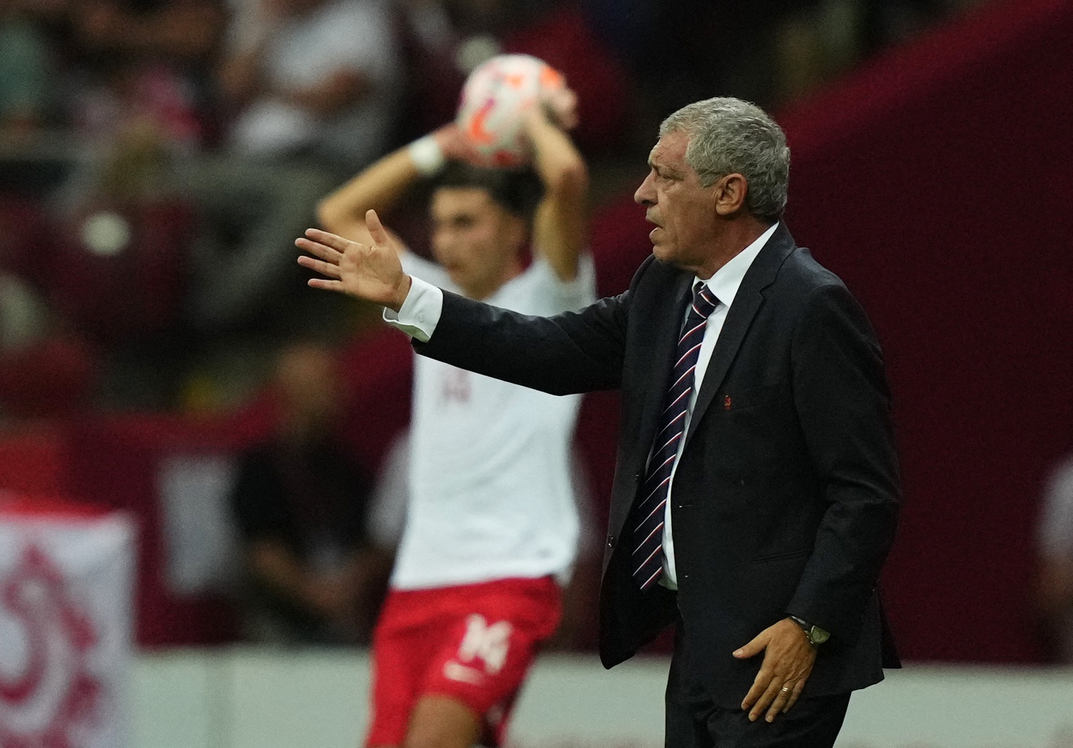 Soccer Football - Euro 2024 Qualifier - Group E - Poland v Faroe Islands - Stadion Narodowy, Warsaw, Poland - September 7, 2023 Poland coach Fernando Santos reacts REUTERS