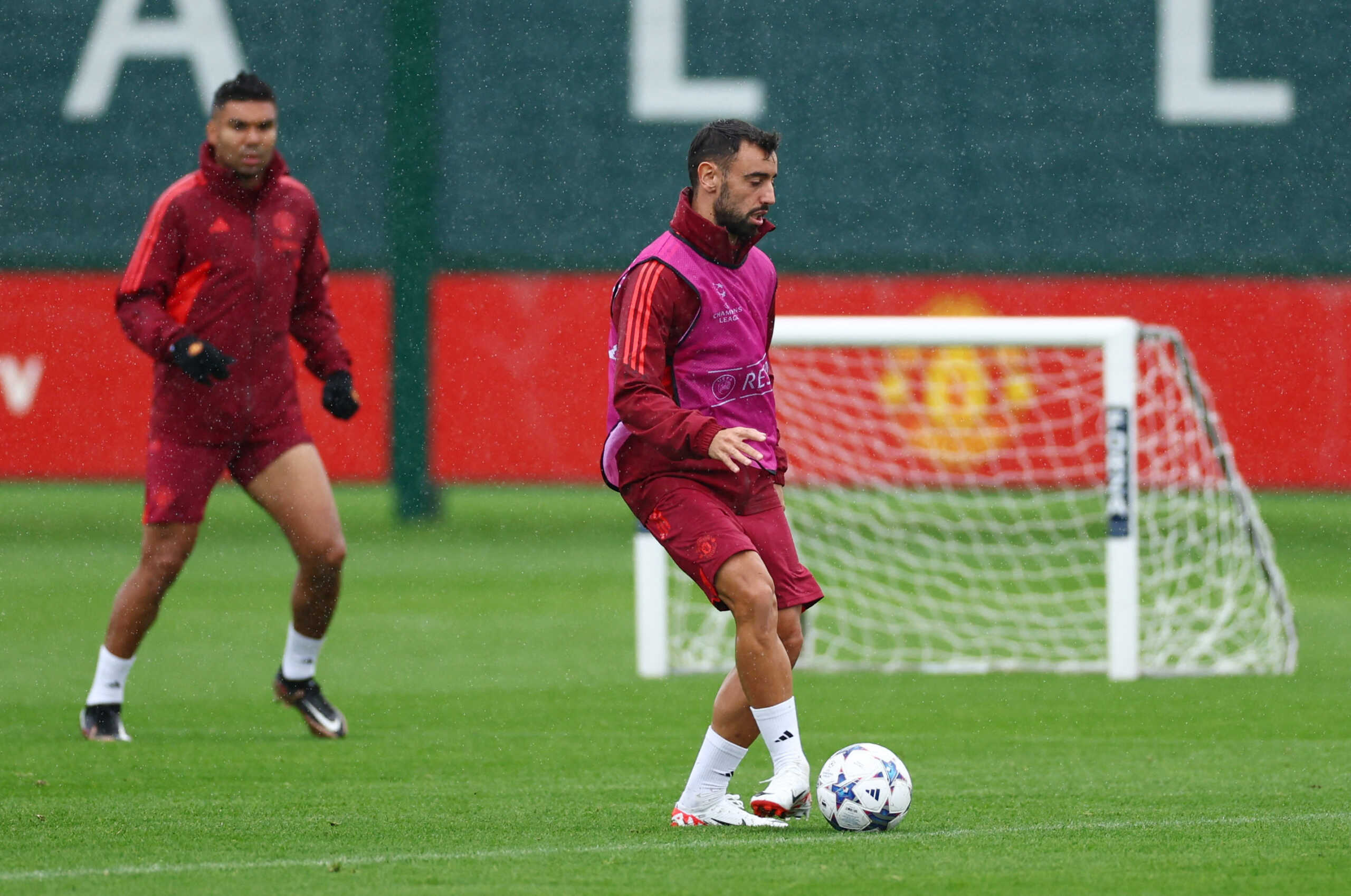 Soccer Football - Champions League - Manchester United Training - Trafford Training Centre, Carrington, Britain - September 19, 2023 Manchester United's Bruno Fernandes during training Action Images via Reuters