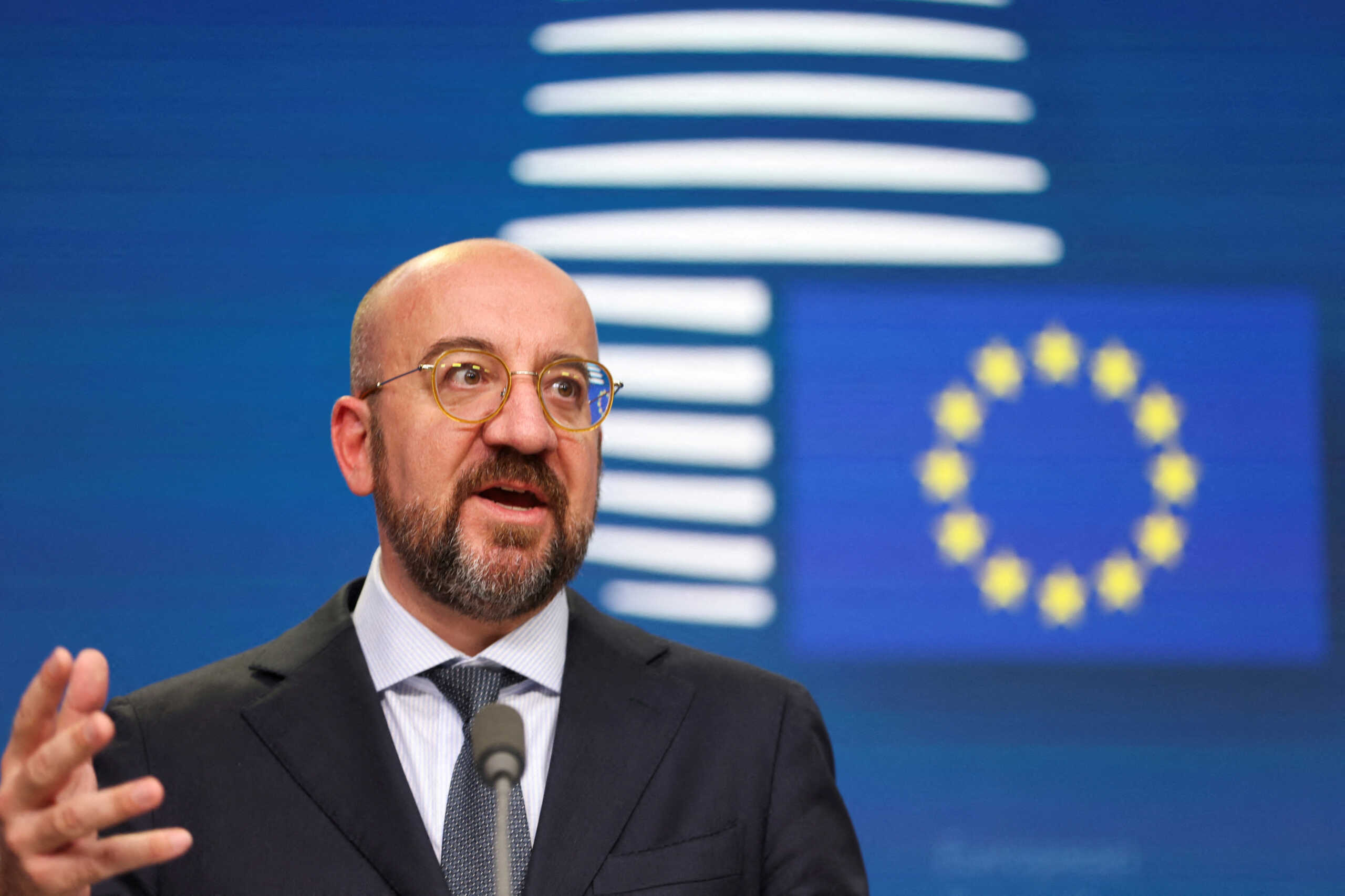 FILE PHOTO: European Council President Charles Michel holds a press conference, following European Union leaders summit, in Brussels, Belgium June 30, 2023. REUTERS