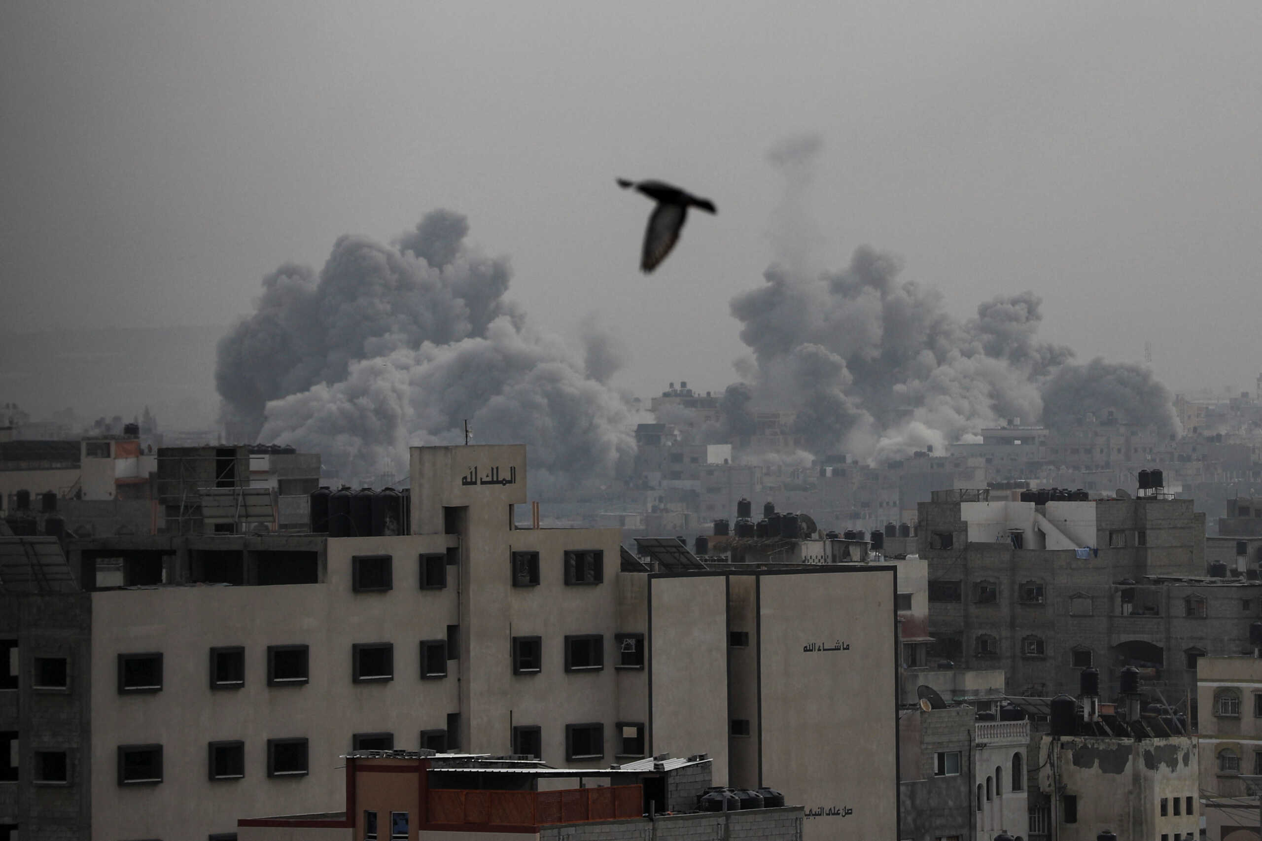 Plumes of smoke rise during Israeli strikes, amid the ongoing conflict between Israel and Palestinian Islamist group Hamas, in Gaza City, October 29, 2023. REUTERS