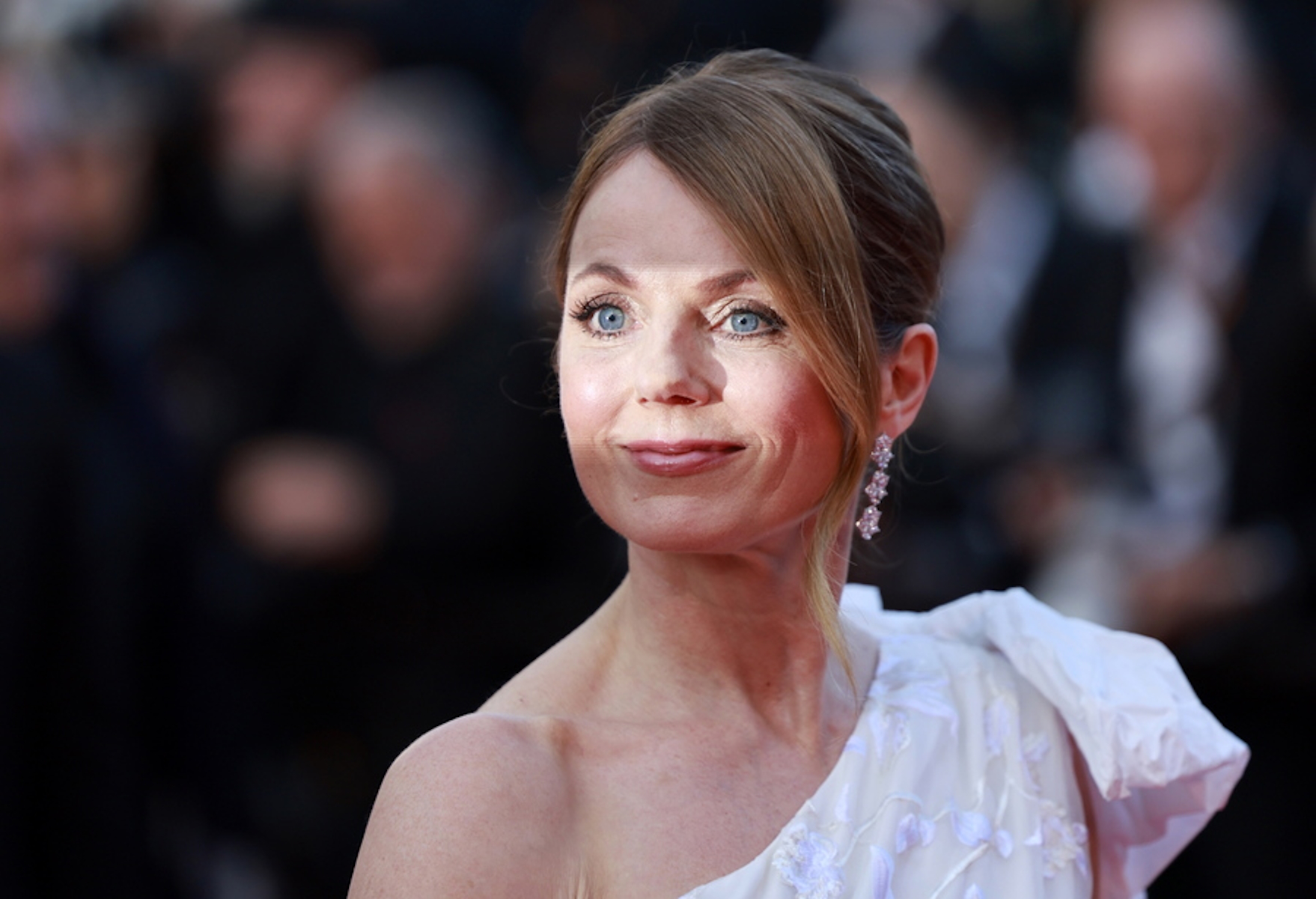 epa10658131 Geri Halliwell arrives for the Closing Ceremony of the 76th annual Cannes Film Festival, in Cannes, France, on its final day 27 May 2023.  EPA