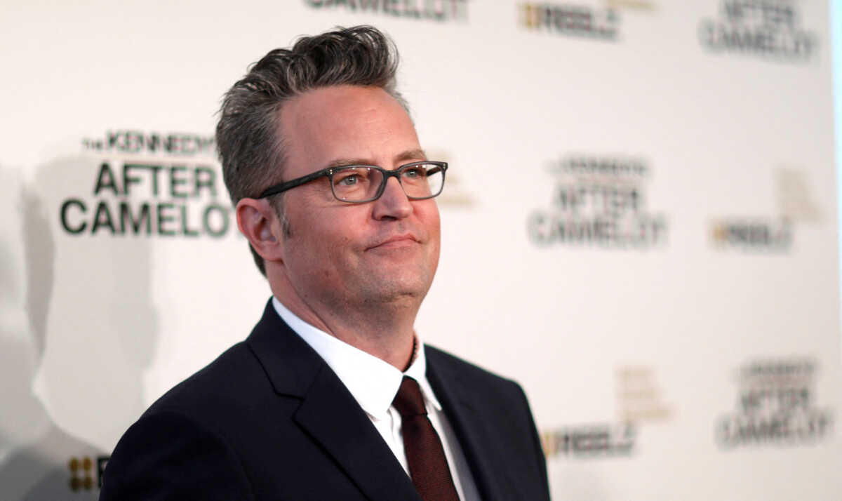 FILE PHOTO: Cast member Matthew Perry poses at the premiere of the television series "The Kennedys After Camelot" at The Paley Center for Media in Beverly Hills, California U.S., March 15, 2017.  REUTERS