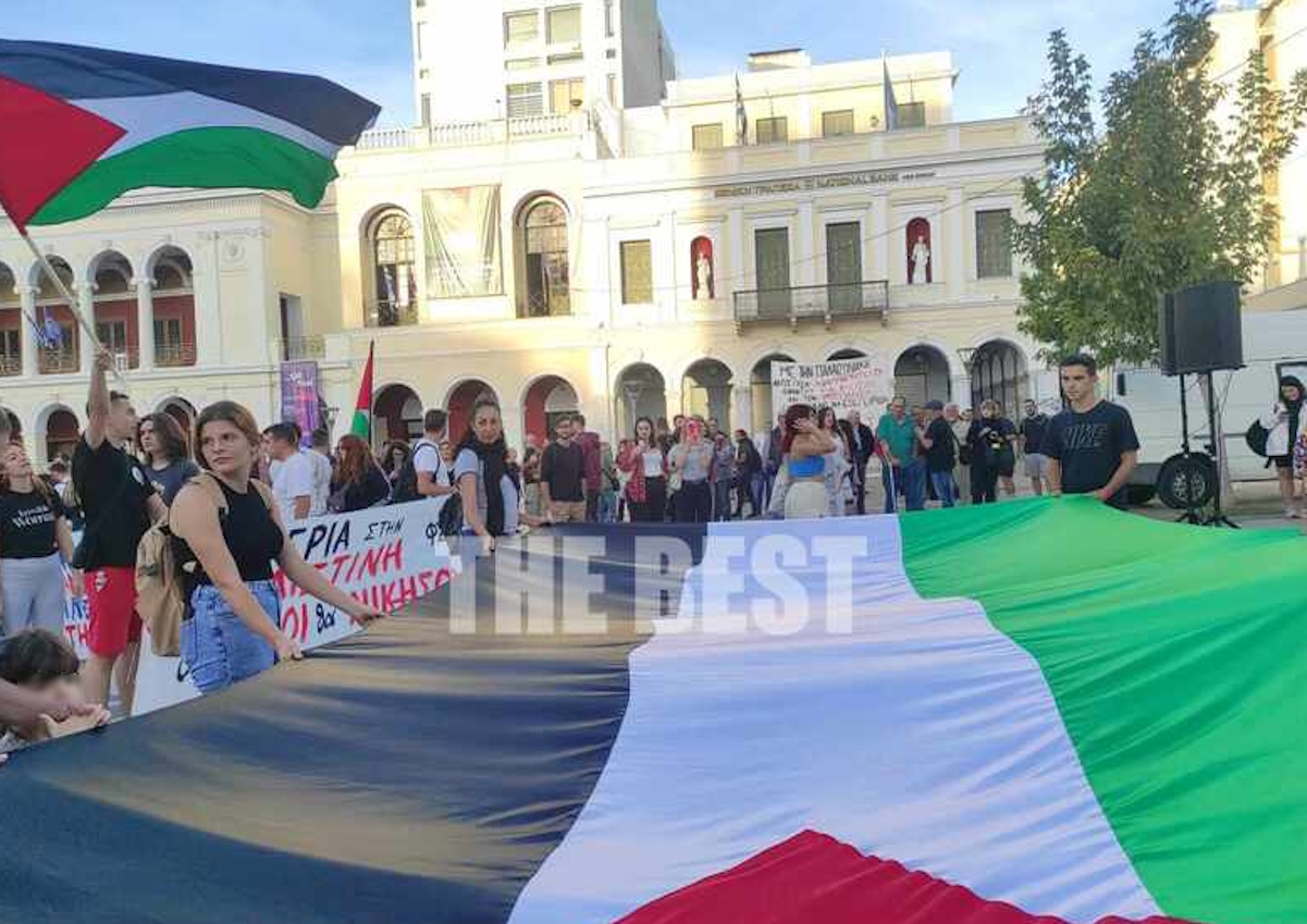 Πάτρα: Πορεία αλληλεγγύης στον λαό της Παλαιστίνης – Βίντεο από την κινητοποίηση