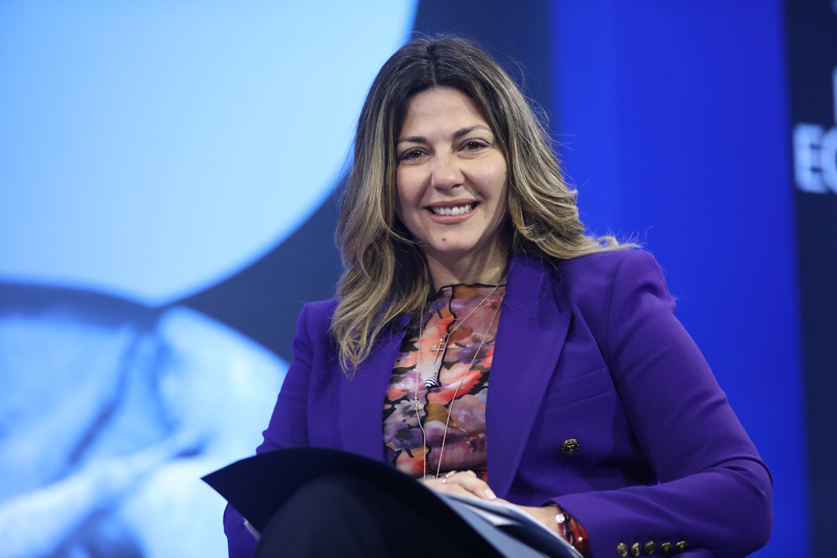 Στιγμιότυπο από την τρίτη ημέρα εργασιών του 8ου Οικονομικού Φόρουμ των Δελφών, Παρασκευή 28 Απριλίου 2023. 
(ΓΙΑΝΝΗΣ ΠΑΝΑΓΟΠΟΥΛΟΣ