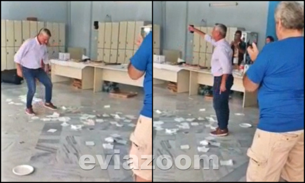 Δημοτικές εκλογές 2023 – Χαλκίδα: Αντιδήμαρχος «μετέτρεψε» σε μπουζουξίδικο εργοτάξιο του Δήμου – Χόρευε και έσπαγε πιάτα