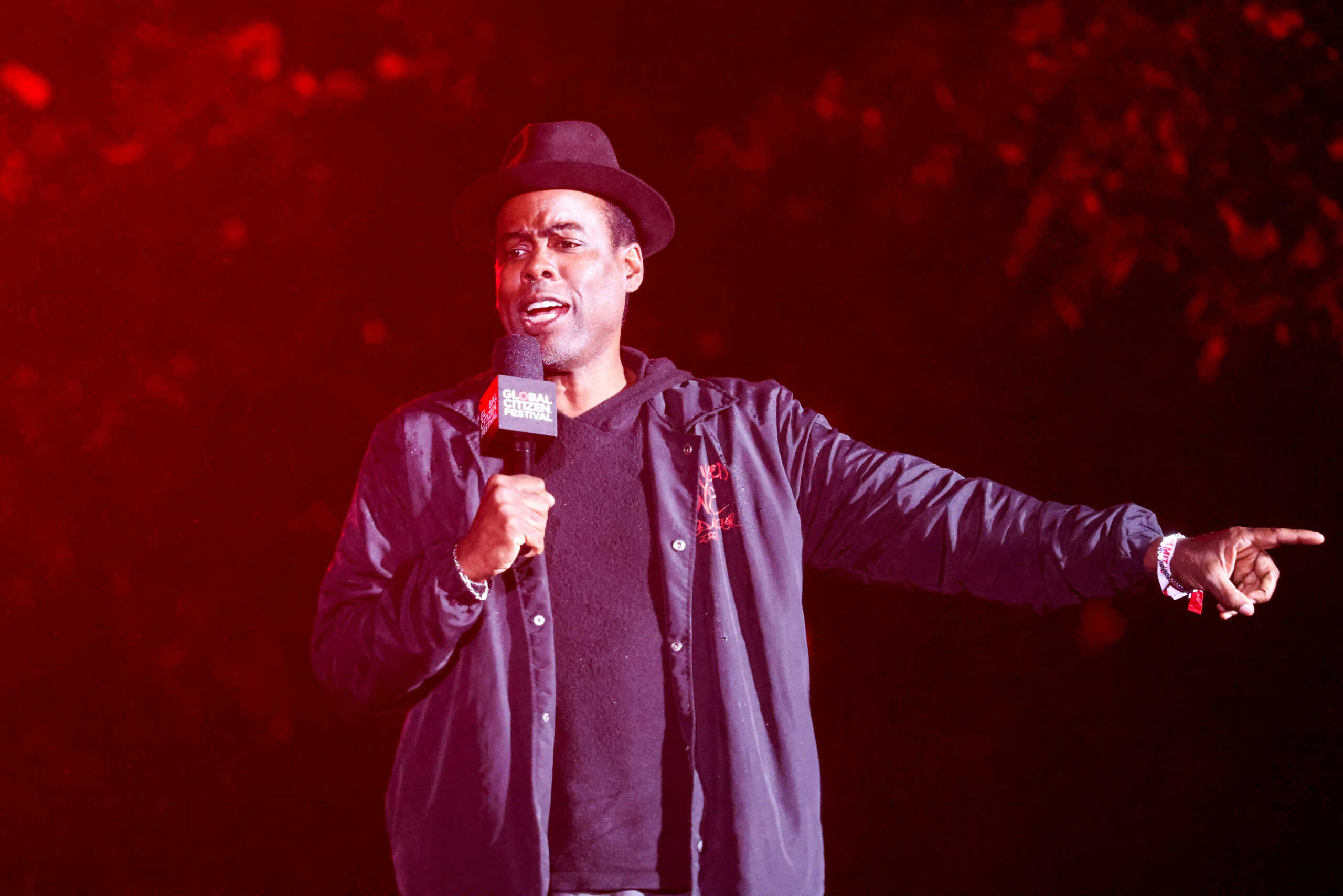 Chris Rock speaks at the Global Citizen Concert in New York, U.S., September 23, 2023. REUTERS
