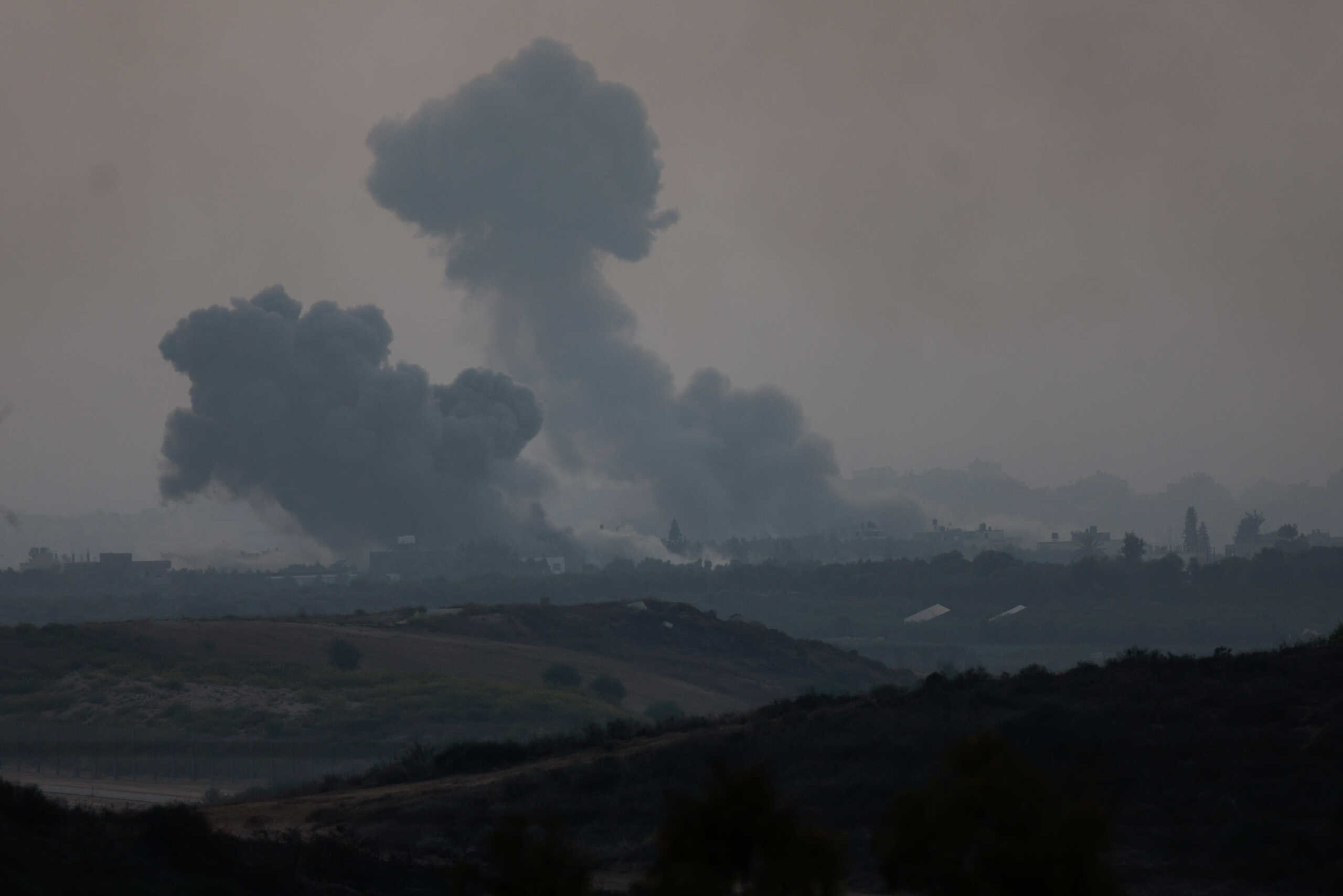 Smoke rises over Gaza, as seen from Israel's border with Gaza, in southern Israel October 28, 2023. REUTERS