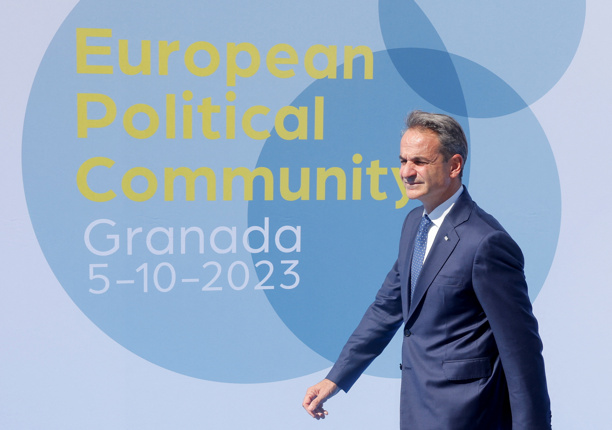 Greek Prime Minister Kyriakos Mitsotakis attends the European Political Community summit, in Granada, Spain October 5, 2023. REUTERS