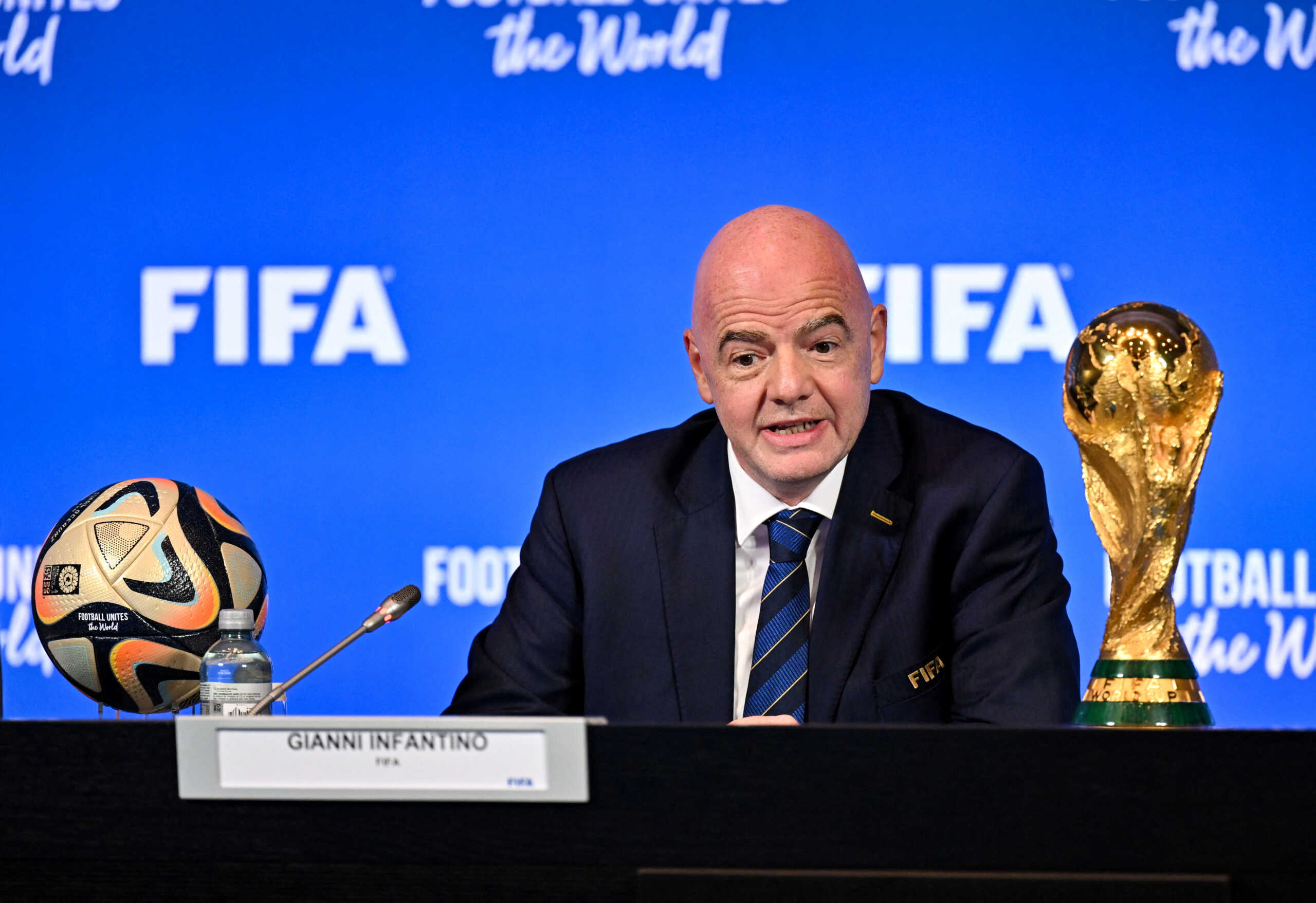 Soccer Football - FIFA Virtual Council Meeting - Zurich, Switzerland - October 4, 2023  FIFA President Gianni Infantino during the meeting  FIFA