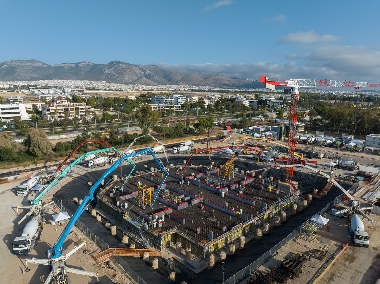 Ολοκληρώθηκε η θεμελίωση του Riviera Tower με τη μεγαλύτερη, συνεχούς διάρκειας, σκυροδέτηση που έχει γίνει στην Ελλάδα