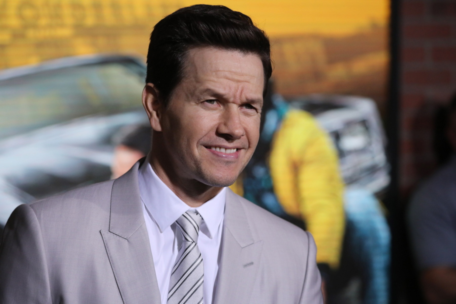 epa08254487 US actor Mark Wahlberg arrives at the premiere of the Netflix film Spenser Confidential, at the Regency Village Theater in Los Angeles, California, USA, 27 February 2020.  EPA