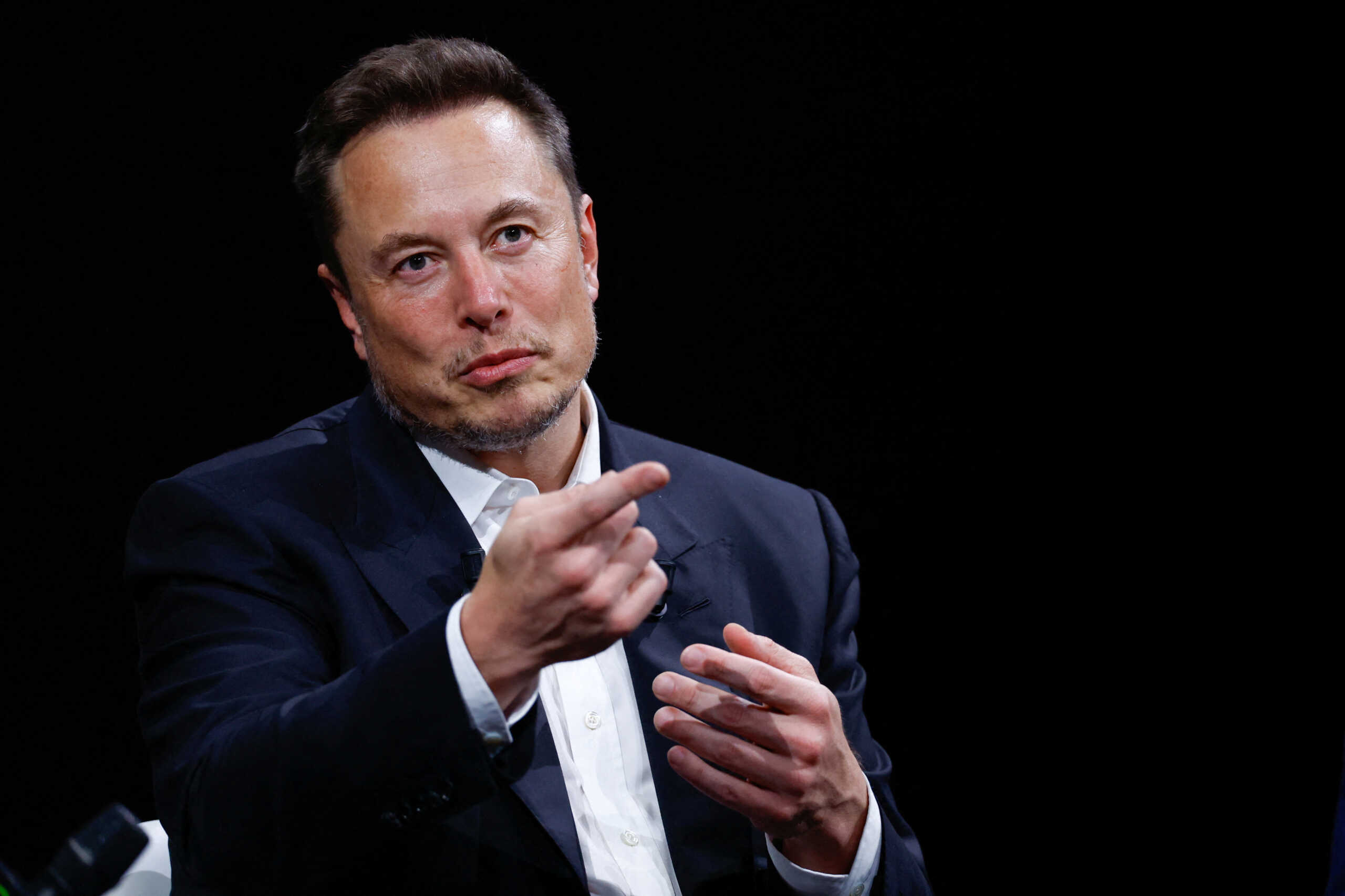 Elon Musk, Chief Executive Officer of SpaceX and Tesla and owner of X, formerly known as Twitter,  gestures as he attends the Viva Technology conference dedicated to innovation and startups at the Porte de Versailles exhibition centre in Paris, France, June 16, 2023. REUTERS