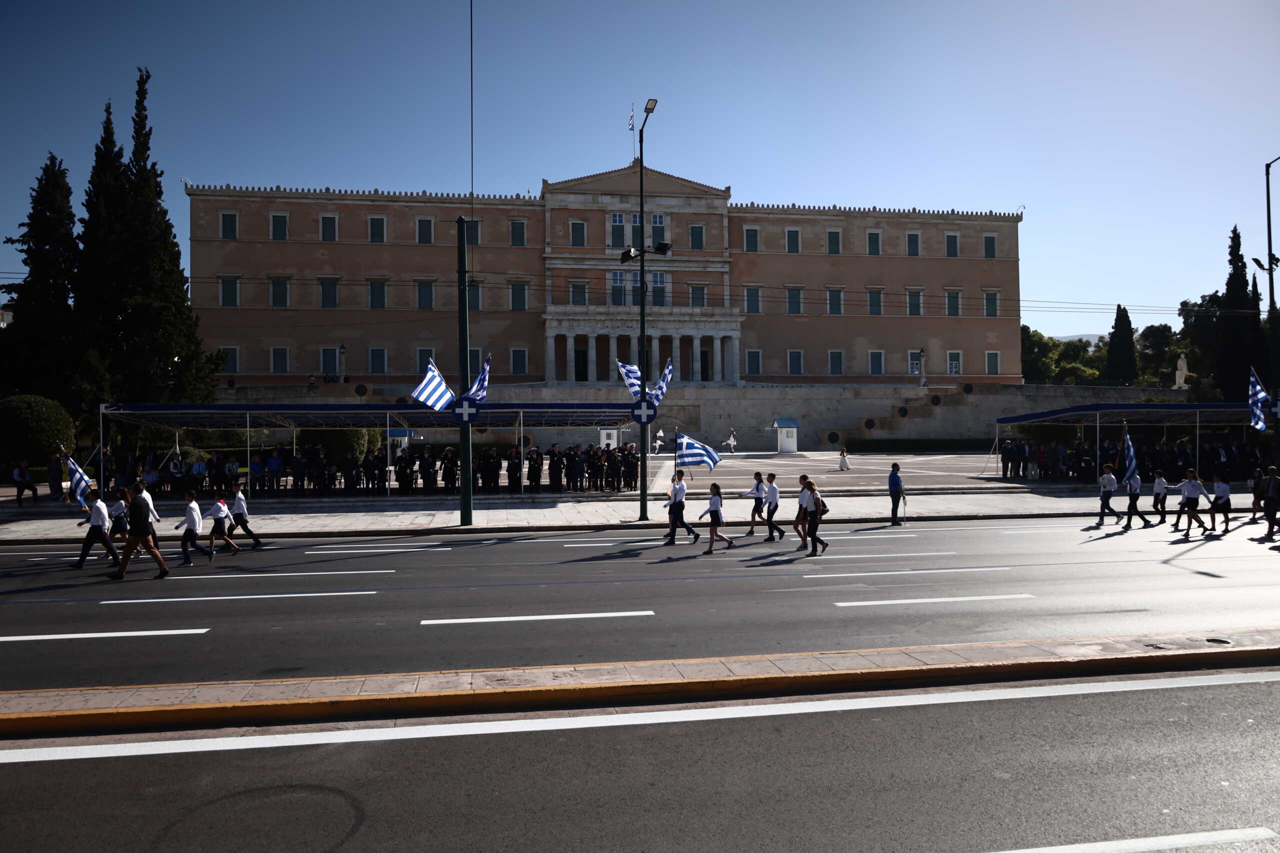 Μαθητική παρέλαση στην Αθήνα για την Εθνική Επέτειο της 28ης Οκτωβρίου 1940. Σάββατο 28 Οκτωβρίου 2023 (ΚΩΣΤΑΣ ΤΖΟΥΜΑΣ