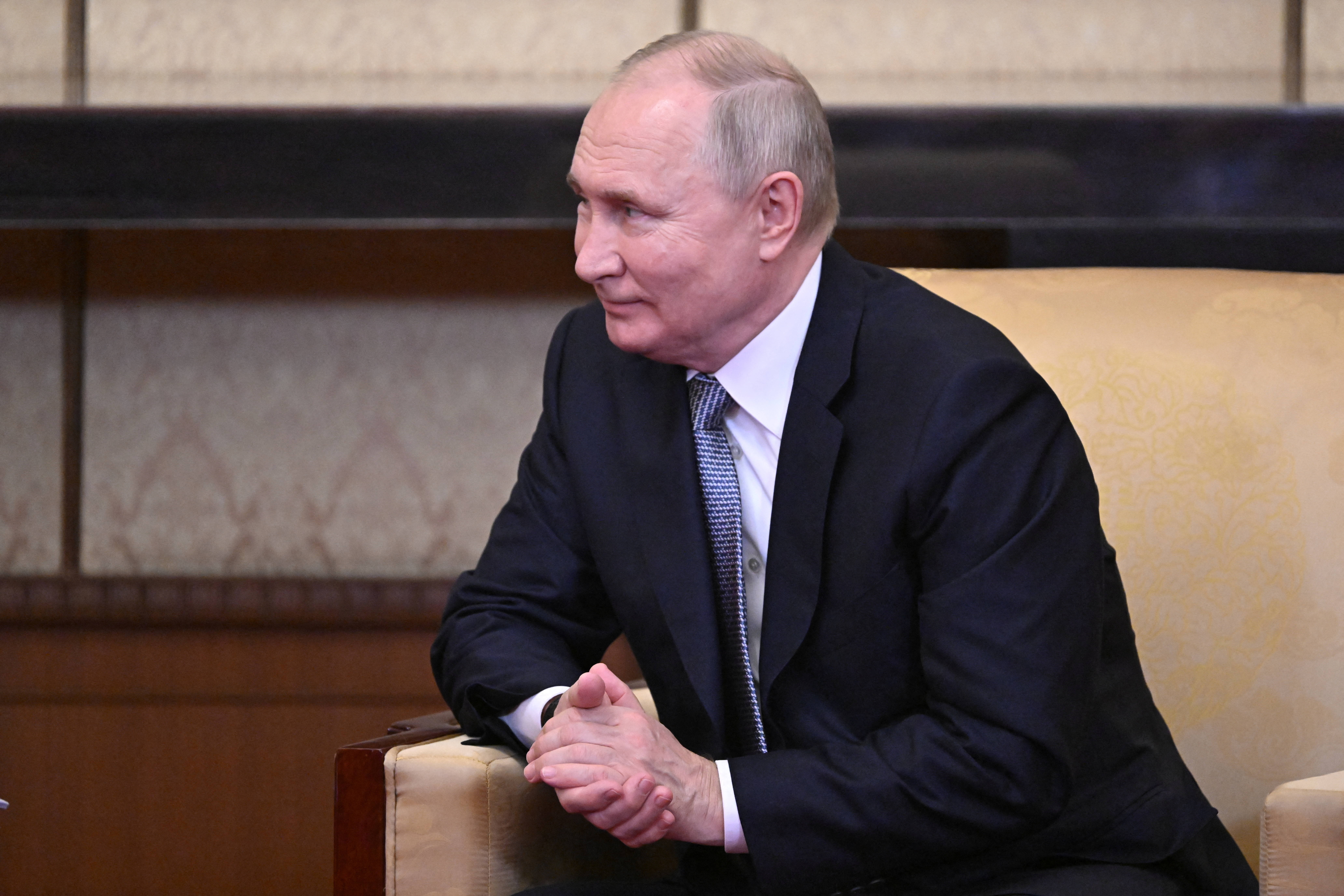 Russia's President Vladimir Putin attends a meeting with Vietnam's President Vo Van Thuong ahead of the Belt and Road Forum in Beijing, China, October 17, 2023. Sputnik