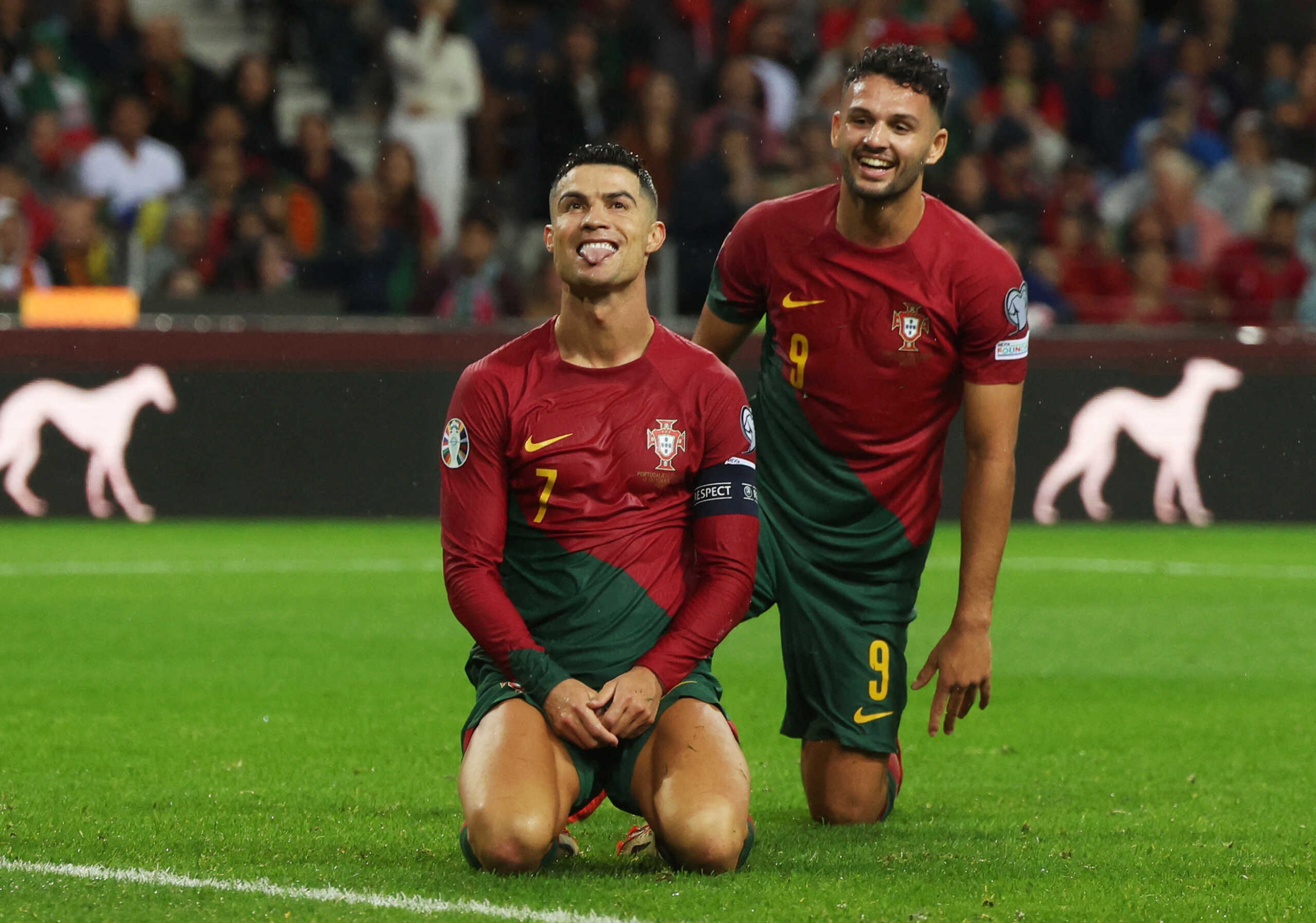 Soccer Football - Euro 2024 Qualifier - Group J - Portugal v Slovakia - Estadio do Dragao, Porto, Portugal - October 13, 2023 Portugal's Cristiano Ronaldo reacts after missing a chance to score REUTERS