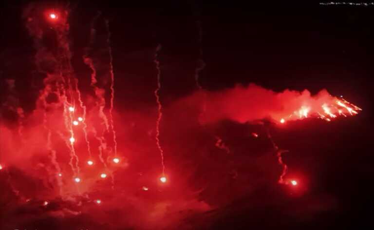 Η αναπαράσταση της έκρηξης του ηφαιστείου της Σαντορίνης από ψηλά - Τα εντυπωσιακά πλάνα