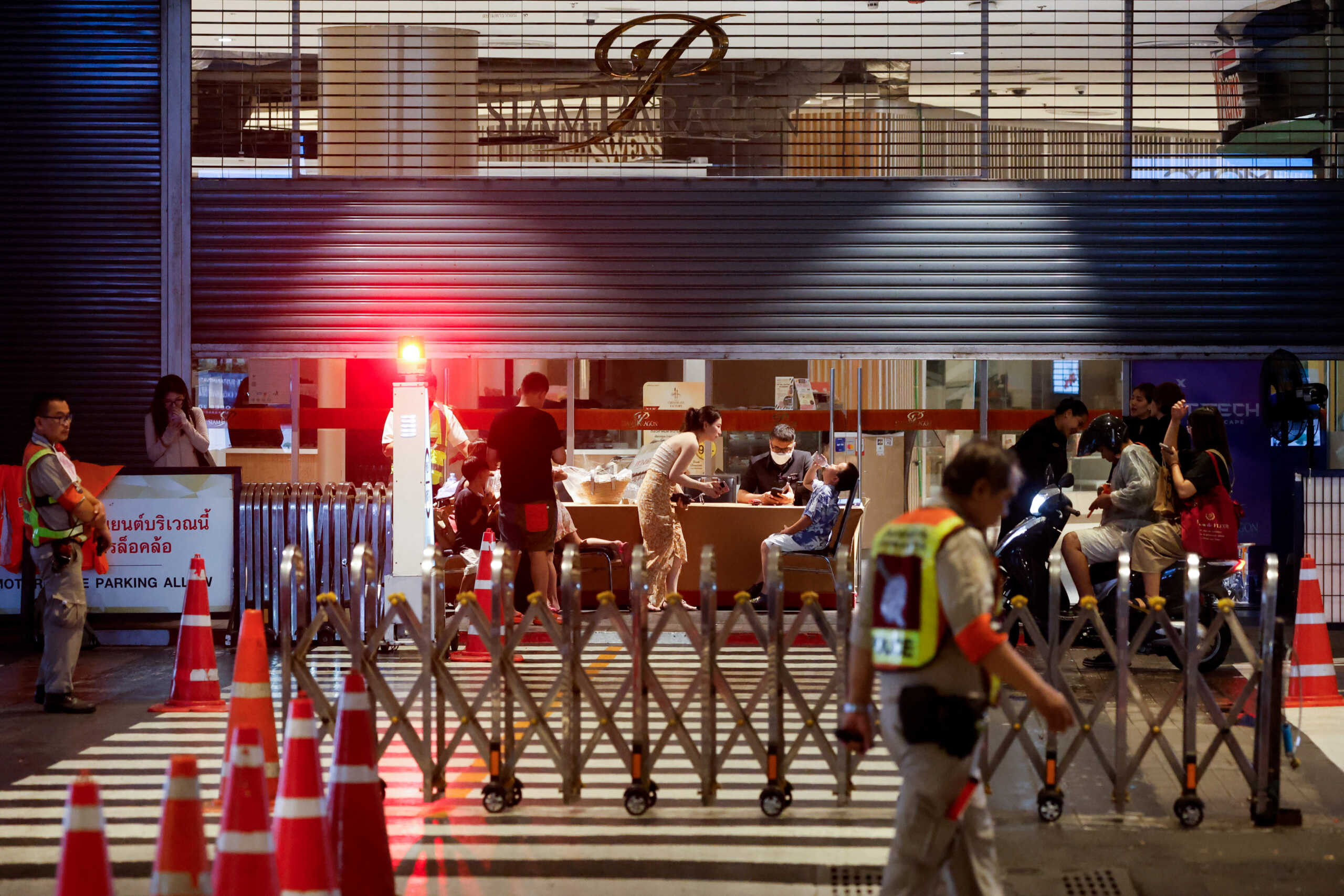 A general view shows the outside of the luxury Siam Paragon shopping mall after Thai police arrested a teenage gunman who is suspected of killing foreigners and wounding other people in a shooting spree, in Bangkok, Thailand, October 3, 2023. REUTERS