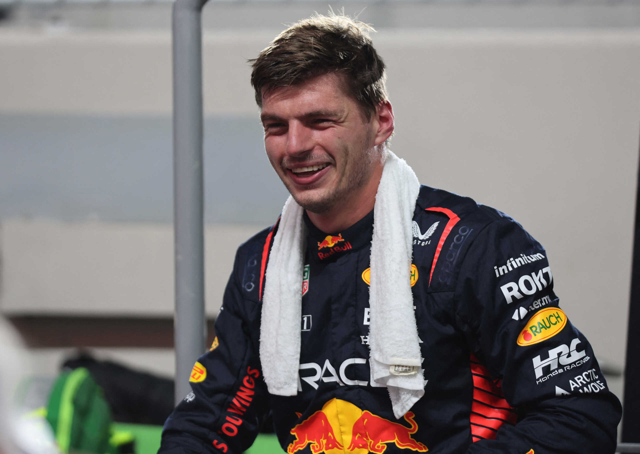 Formula One F1 - Qatar Grand Prix - Lusail International Circuit, Lusail, Qatar - October 6, 2023 Red Bull's Max Verstappen after finishing qualifying in pole position REUTERS