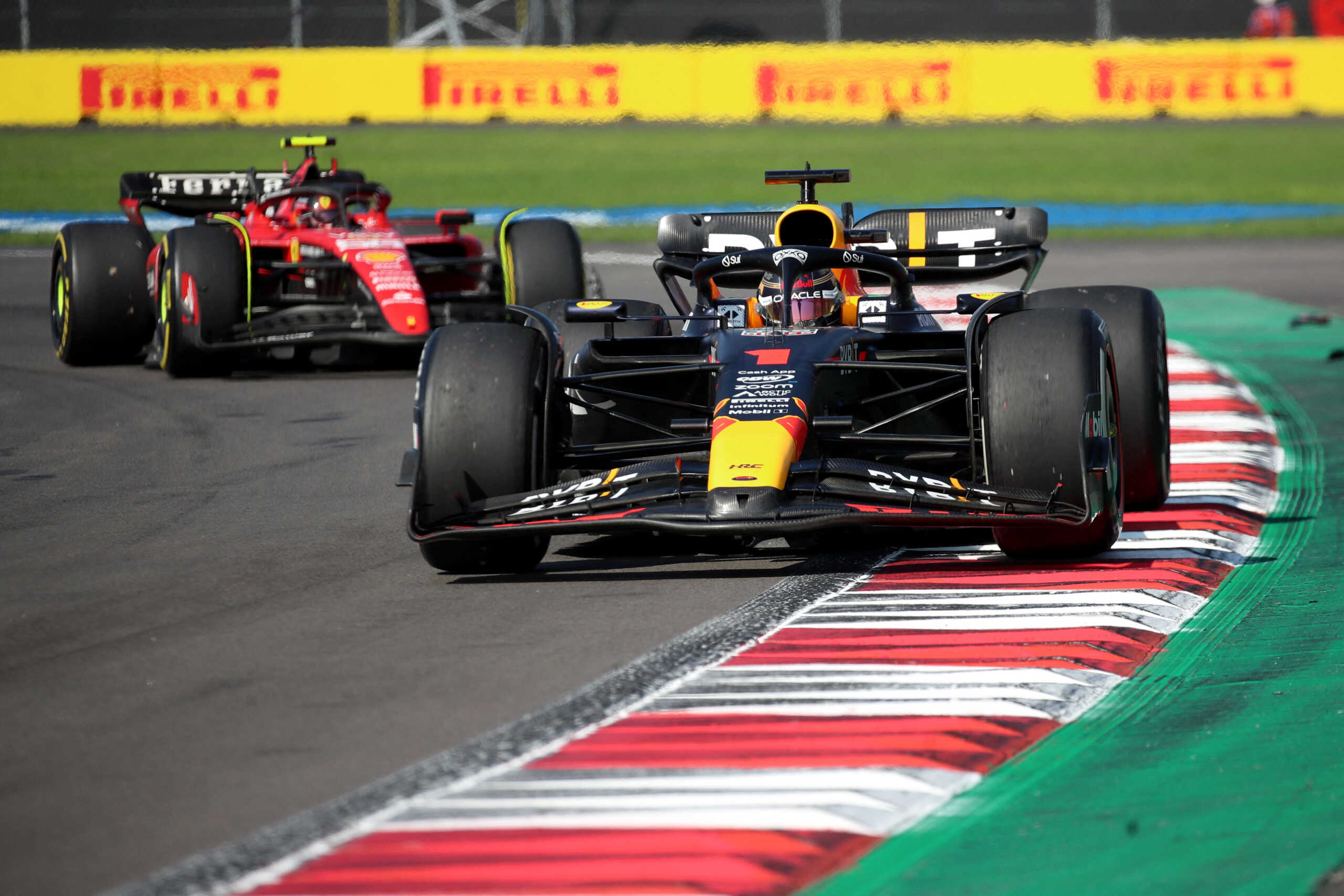 Formula One F1 - Mexico City Grand Prix - Autodromo Hermanos Rodriguez, Mexico City, Mexico - October 29, 2023 Red Bull's Max Verstappen in action during the race REUTERS