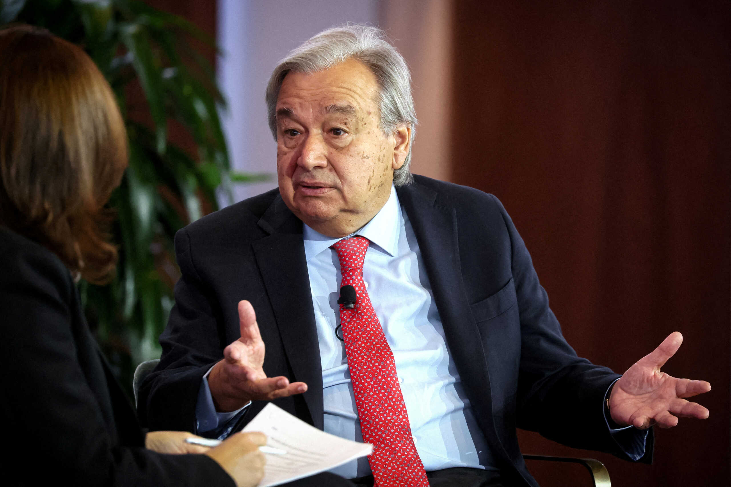 United Nations Secretary-General Antonio Guterres speaks at the ReutersNEXT Newsmaker event in New York City, New York, U.S., November 8, 2023. REUTERS