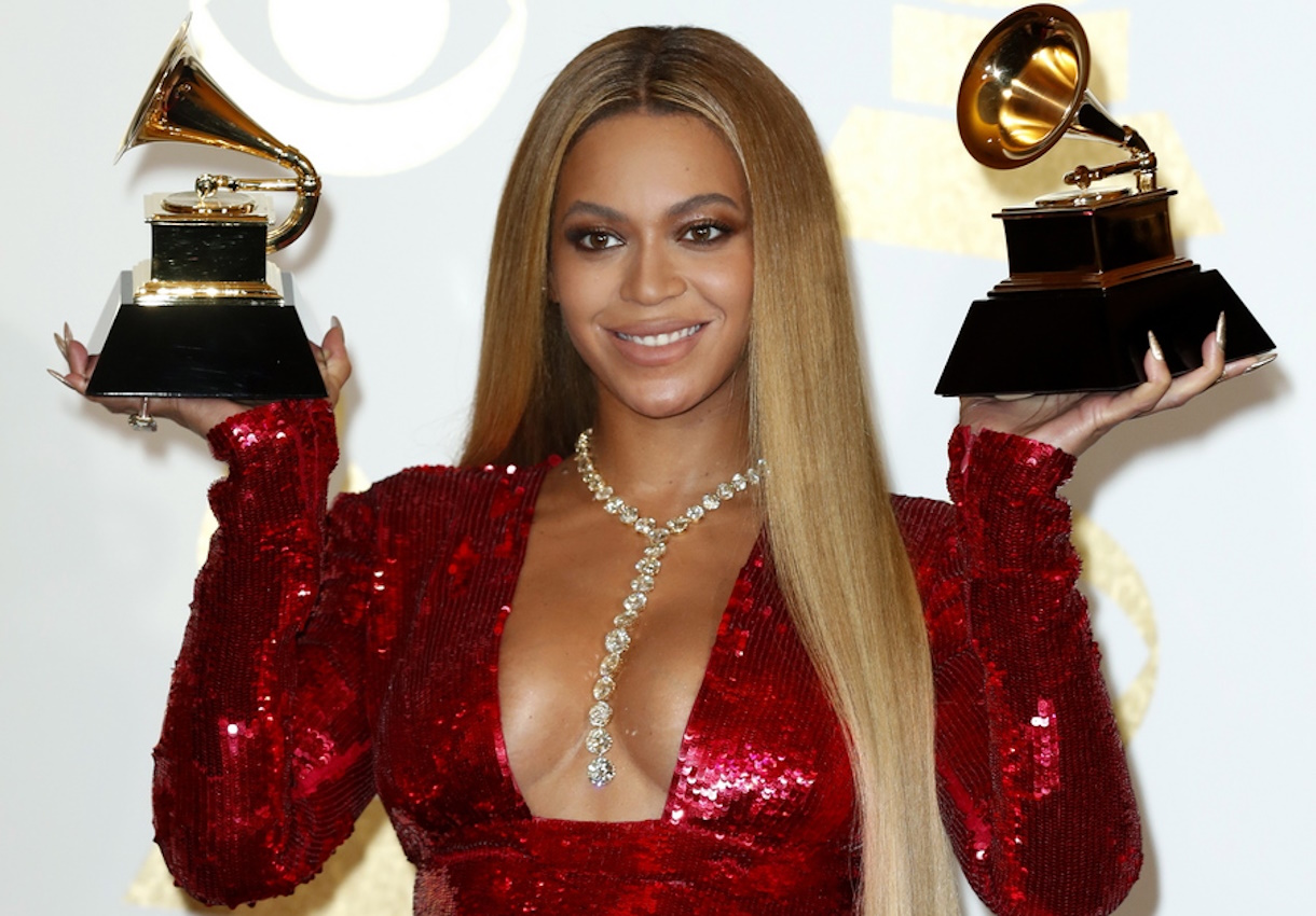 epa08922344 (FILE) - US singer Beyonce poses in the press room during the 59th annual Grammy Awards ceremony at the Staples Center in Los Angeles, California, USA (reissued 06 January 2021). The 63rd Grammy Awards were about to be broadcasted on 31 January 2021, but has been postponed due to the coronavirus pandemic to 14 March 2021. Beyonce was nominated for nine awards at the 63rd Grammy Awards, making her the most-nominated female artist in Grammy history with a total of 79 in her career.  EPA