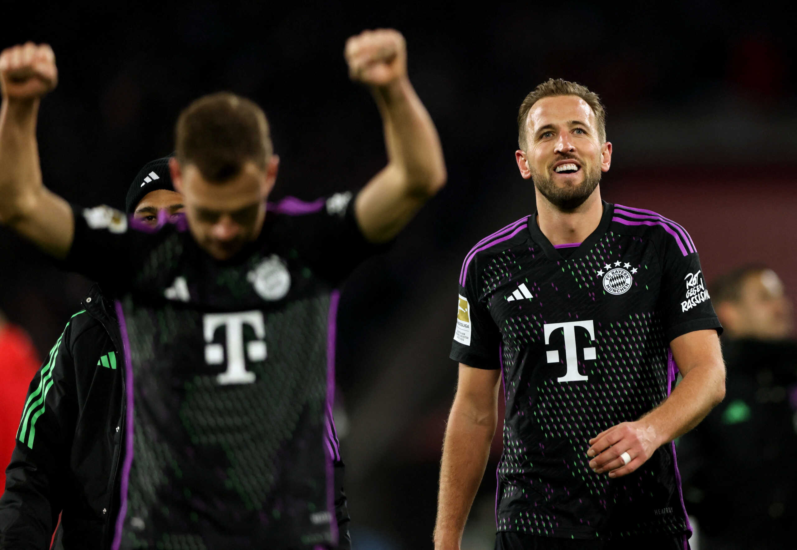 Soccer Football - Germany - Bundesliga - FC Cologne v Bayern Munich - RheinEnergieStadion, Cologne, Germany - November 24, 2023 Bayern Munich's Harry Kane celebrates after the match REUTERS
