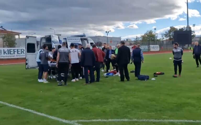 Εκτός κινδύνου ο προπονητής τερματοφυλάκων της Λάρισας που κατέρρευσε πριν τον αγώνα με την Κοζάνη