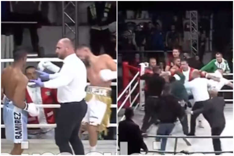 Χαμός σε αγώνα πυγμαχίας στην Αλβανία με «ντου» θεατών στο ρινγκ