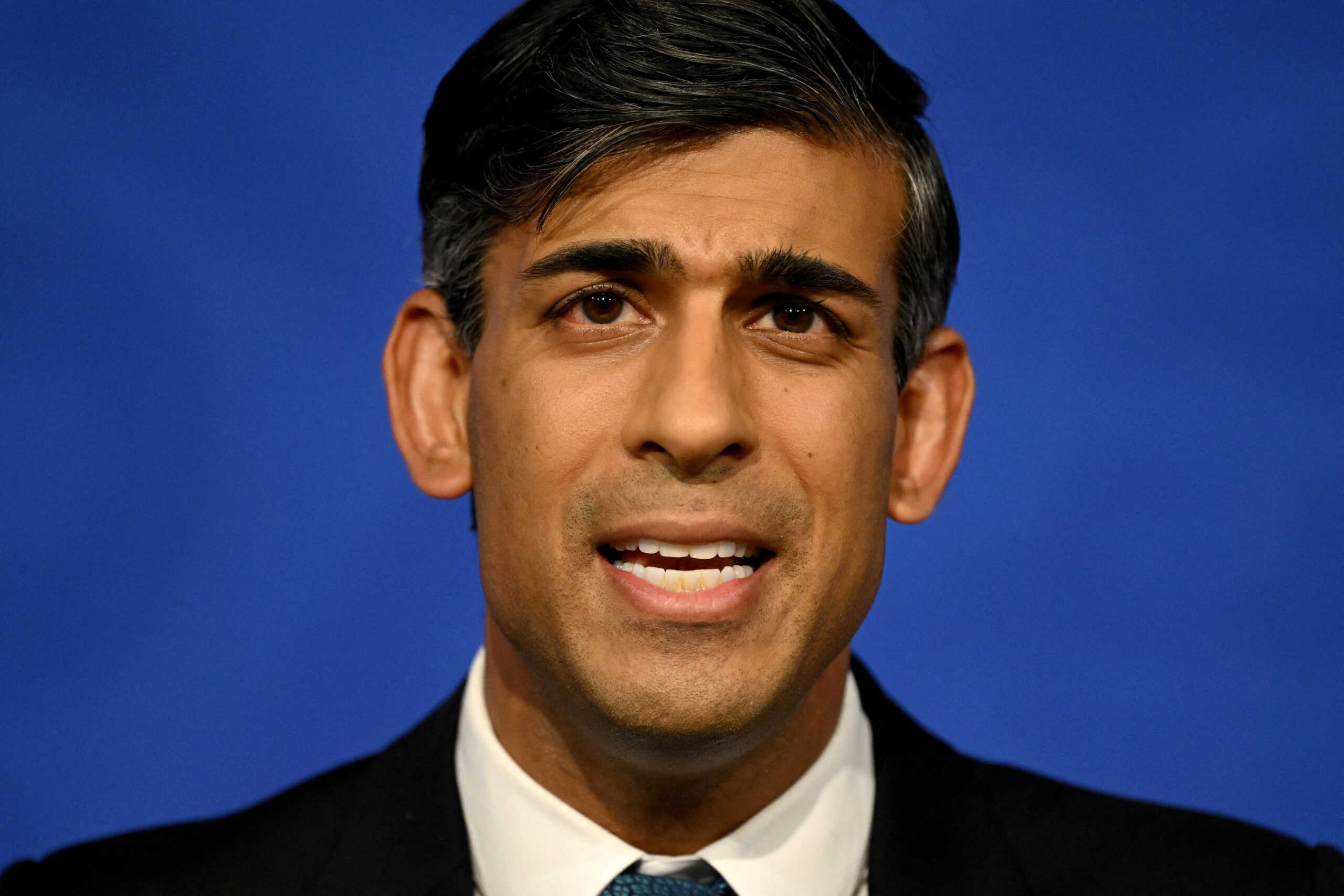 FILE PHOTO: Britain's Prime Minister Rishi Sunak holds a press conference, following the Supreme Court's Rwanda policy judgement, at Downing Street on November 15, 2023 in London, Britain. Leon Neal