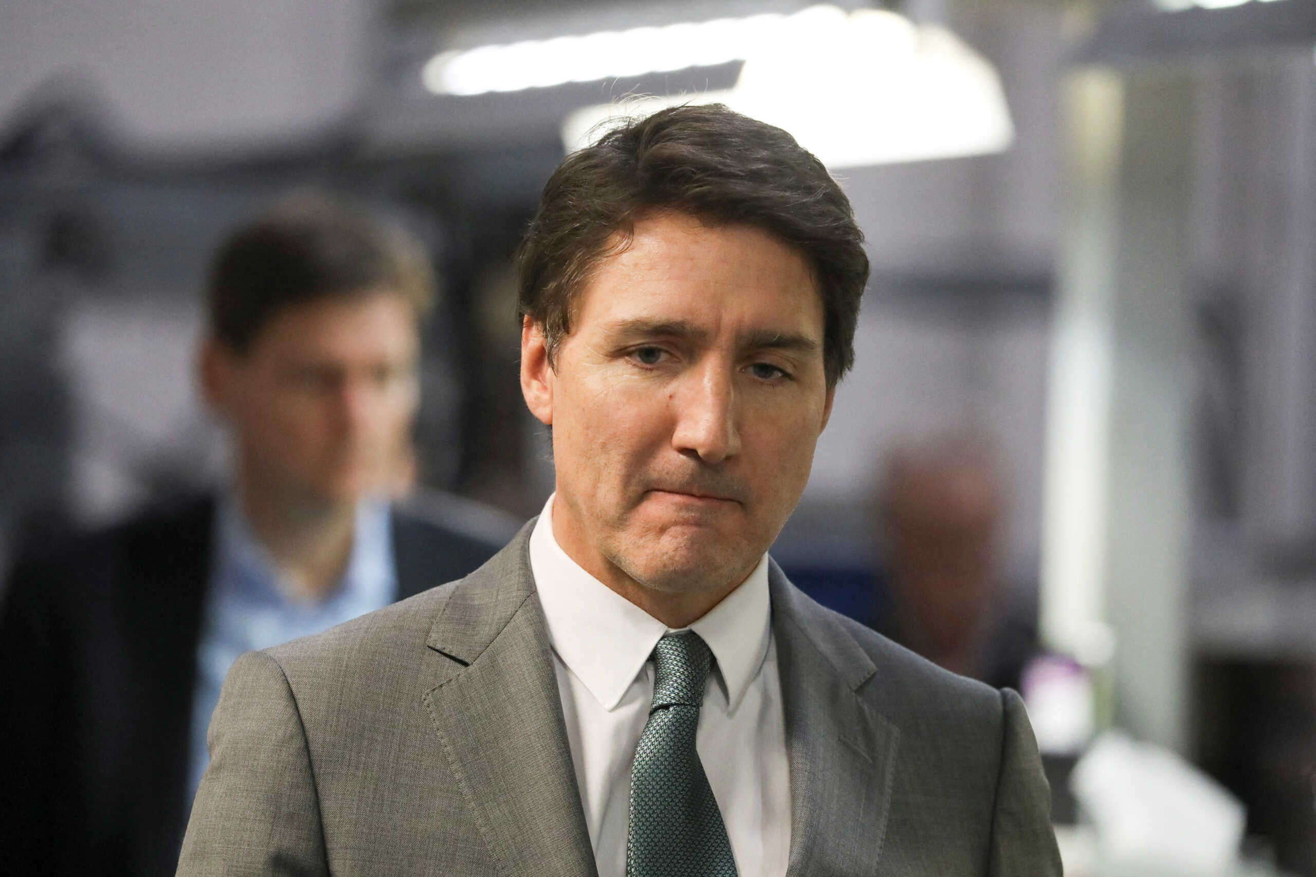 Canada's Prime Minister Justin Trudeau visits the site of lithium-ion cell and battery manufacturer E-One Moli Energy (Canada) in Maple Ridge, British Columbia, Canada, November 14, 2023.  REUTERS