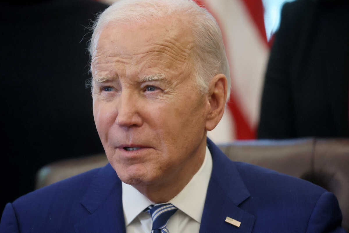 U.S. President Joe Biden answers questions from the news media after signing a presidential memorandum on women’s health research in the Oval Office at the White House in Washington, U.S., November 13, 2023. REUTERS