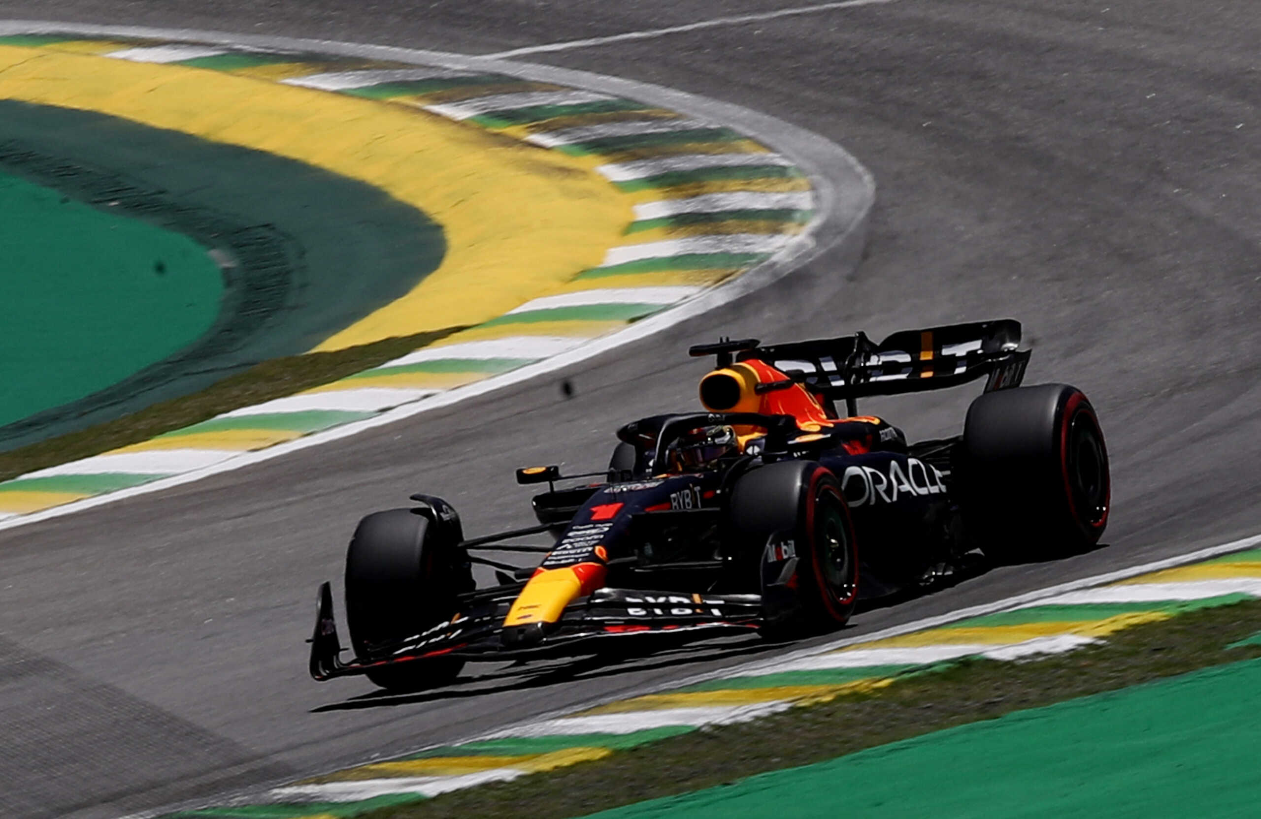 Formula One F1 - Brazilian Grand Prix - Jose Carlos Pace Circuit, Sao Paulo, Brazil - November 4, 2023 Red Bull's Max Verstappen in action during the sprint shoot-out REUTERS