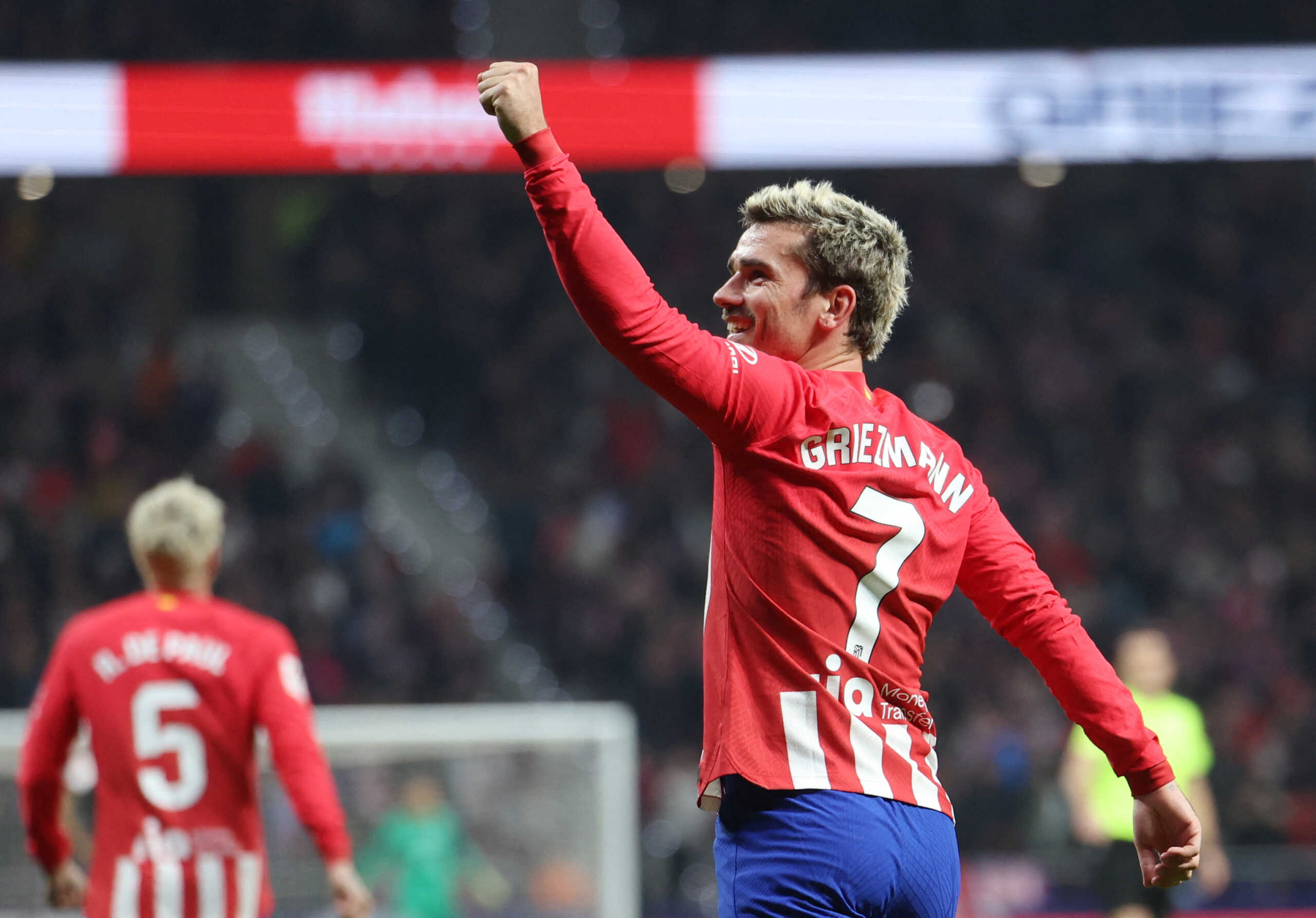 Soccer Football - LaLiga - Atletico Madrid v RCD Mallorca - Metropolitano, Madrid, Spain - November 25, 2023 Atletico Madrid's Antoine Griezmann celebrates scoring their first goal REUTERS