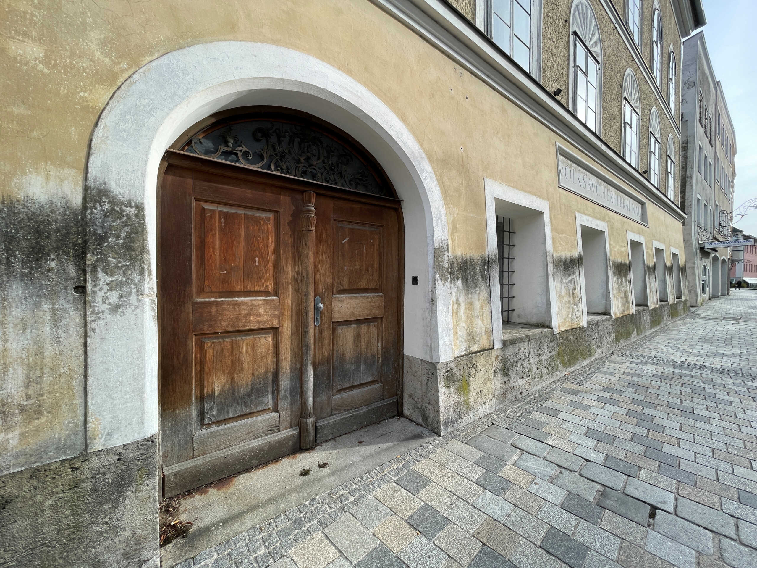 A view of the house where Adolf Hitler was born, as the house and surrounding area will be turned into police station housing up to 50 officers, in Braunau, Austria, November 16, 2023. REUTERS