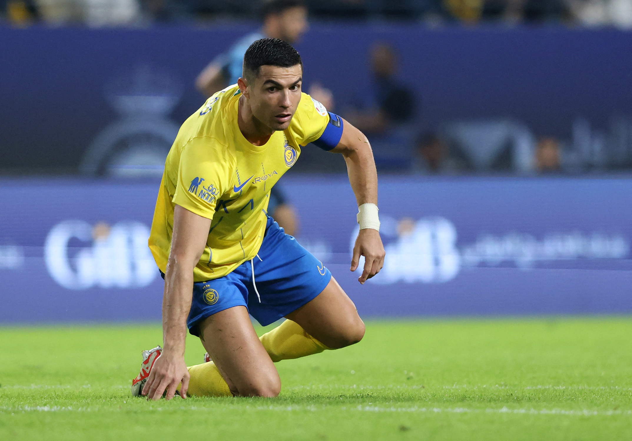 Soccer Football - Saudi Pro League - Al Nassr v Al Okhdood - Al-Awwal Park, Riyadh, Saudi Arabia - November 24, 2023 Al Nassr's Cristiano Ronaldo reacts REUTERS