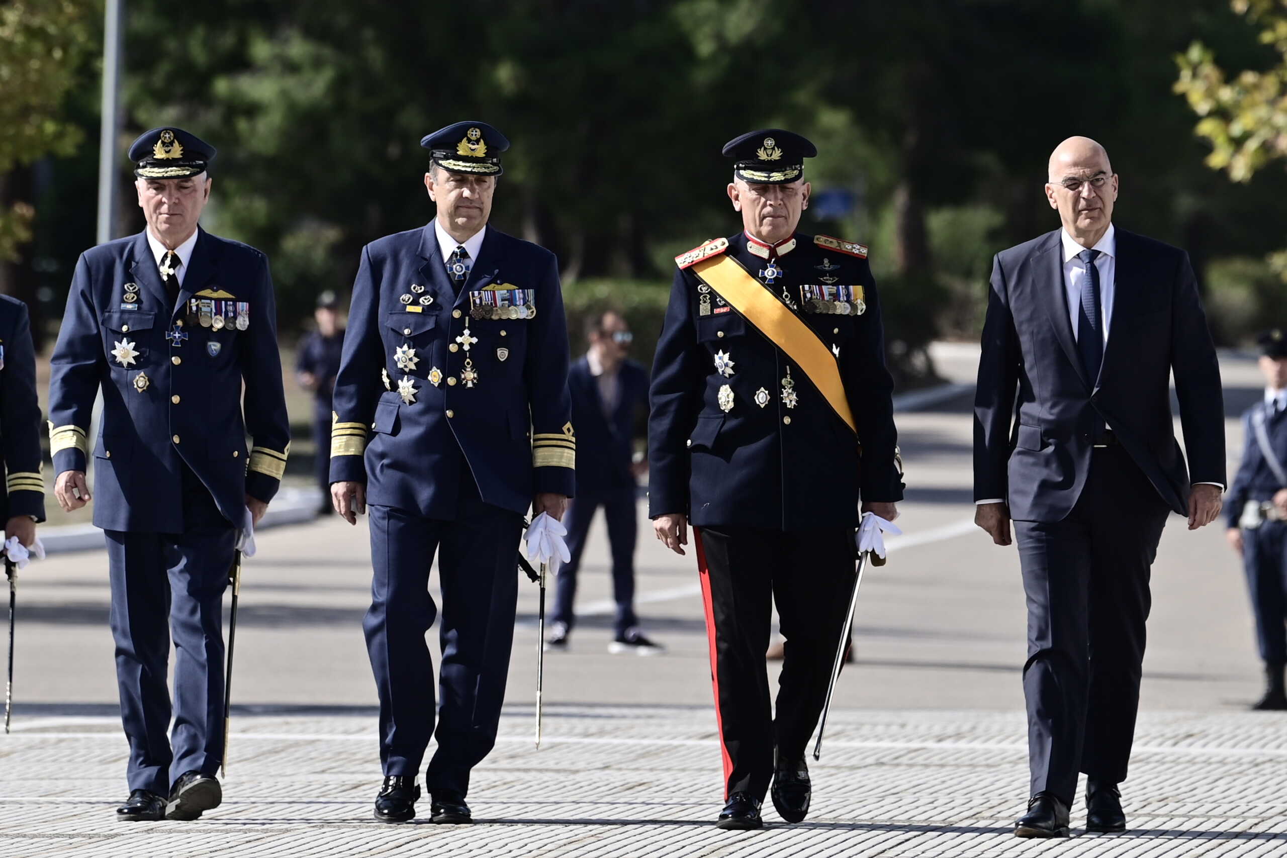 Επίσημος εορτασμός του Προστάτη της Πολεμικής Αεροπορίας (ΠΑ), Αρχαγγέλου Μιχαήλ στην Αεροπορική Βάση Δεκέλειας, στο Τατόι παρουσία του υπουργού Άμυνας Νίκου Δένδια, Τετάρτη 8 Νοεμβρίου 2023. 
(ΜΙΧΑΛΗΣ ΚΑΡΑΓΙΑΝΝΗΣ