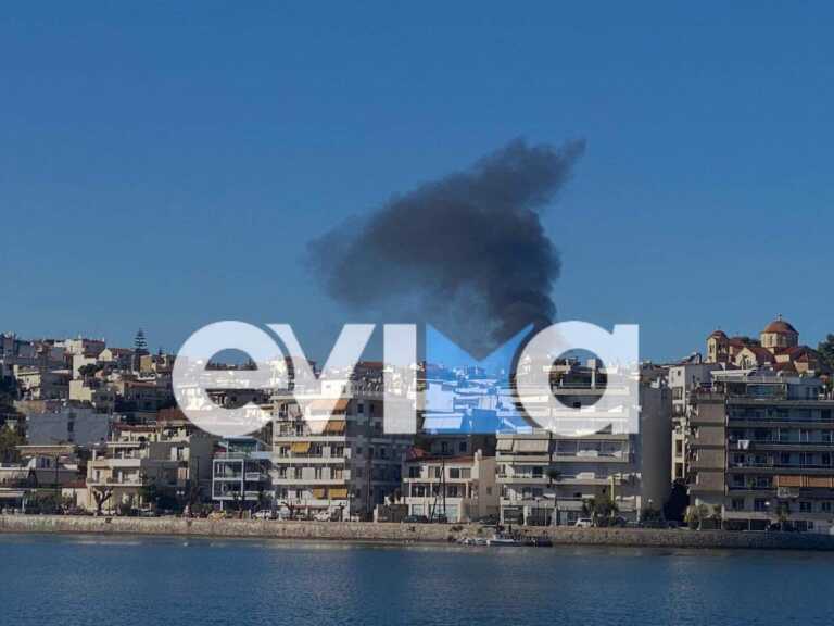 Φωτιά σε εγκαταλειμμένο εργοστάσιο στη Χαλκίδα