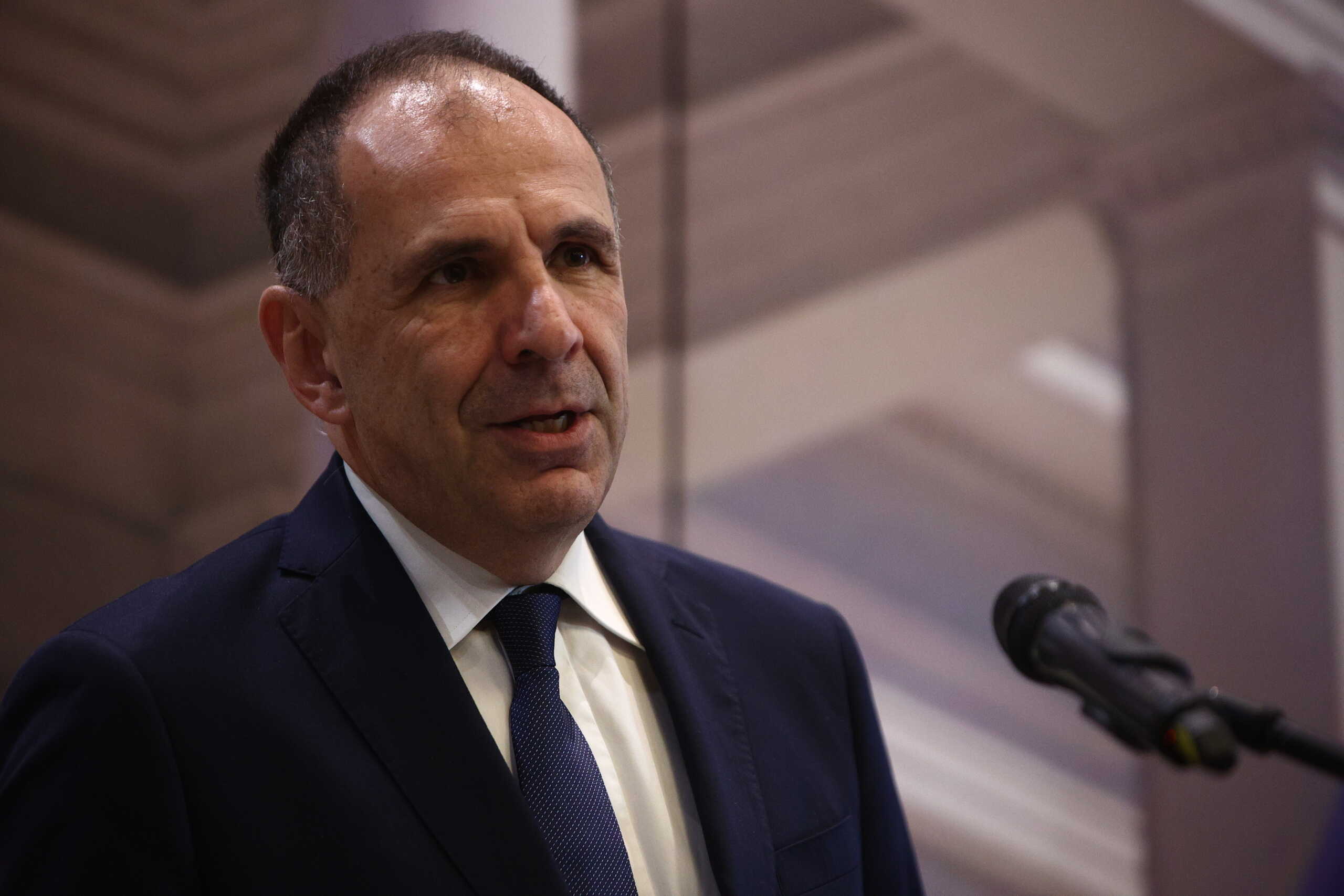 Χαιρετισμός του υπουργού Εξωτερικών, Γιώργου Γεραπετρίτη, στην Ημερίδα Παρουσίασης του έργου "Μετασχηματισμός Διαδικασιών Προξενικών Υπηρεσιών", Τετάρτη 15 Νοεμβρίου 2023. 
(ΒΑΣΙΛΗΣ ΡΕΜΠΑΠΗΣ