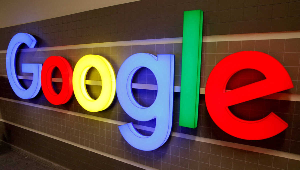 FILE PHOTO: An illuminated Google logo is seen inside an office building in Zurich, Switzerland December 5, 2018.    REUTERS