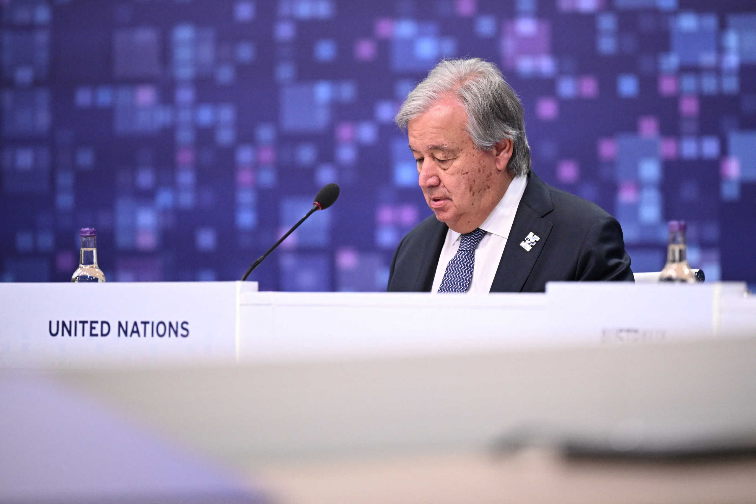 United Nations Secretary-General Antonio Guterres attends the second day of the UK Artificial Intelligence (AI) Safety Summit at Bletchley Park, Britain, November 2, 2023. Leon Neal